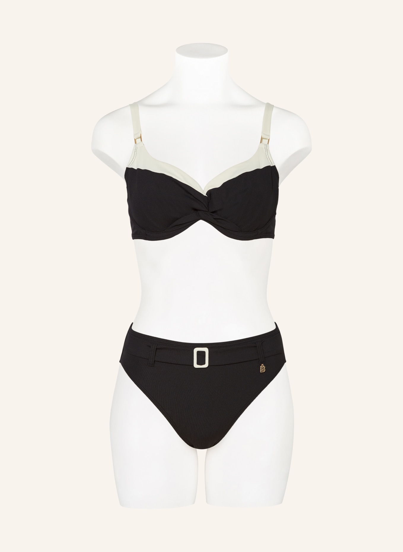 Beachlife Panty Bikini Hose Vanilla Black In Schwarz Ecru