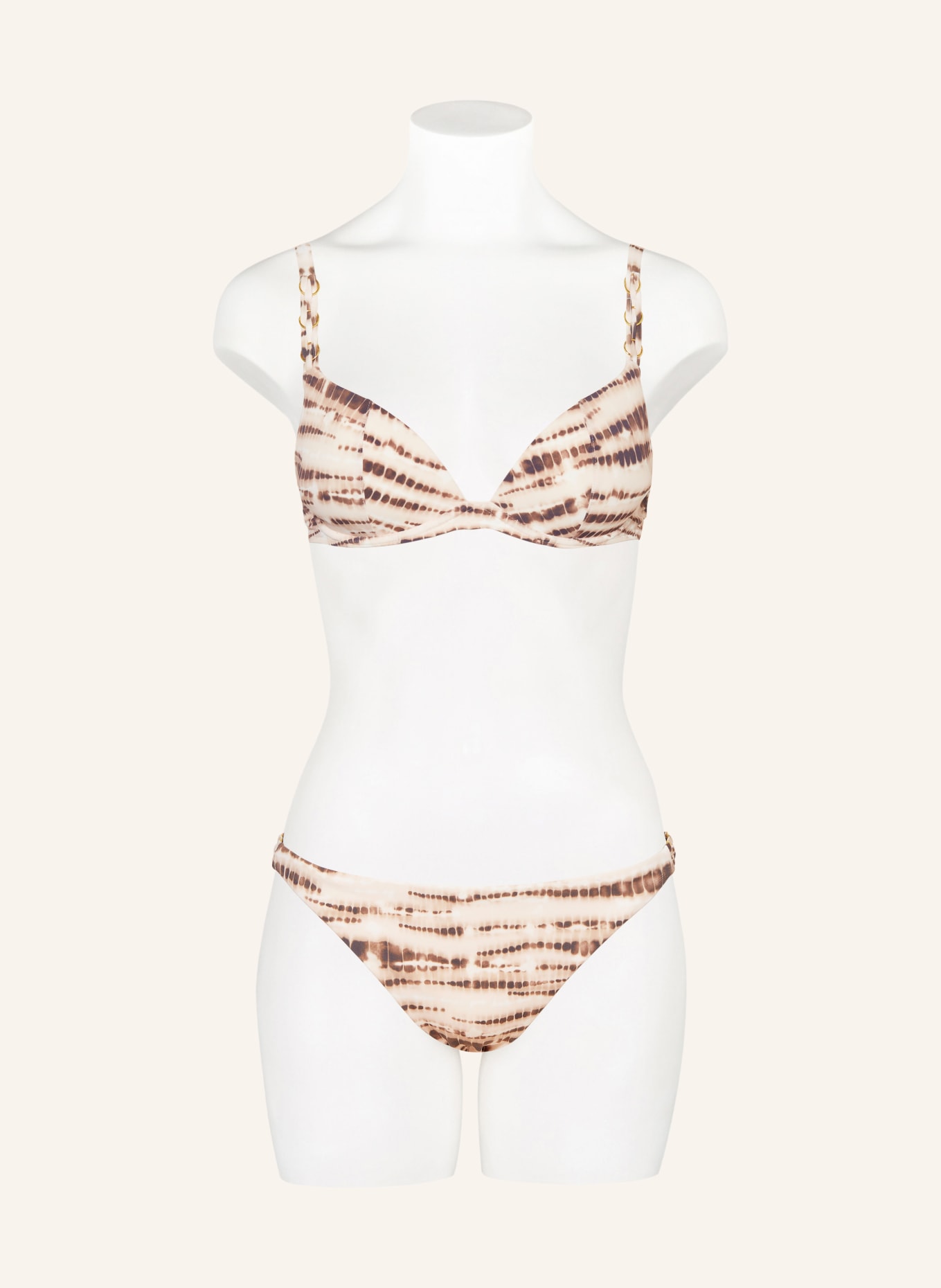 Chantelle B Gel Bikini Top Emblem In Beige Dunkelbraun Braun
