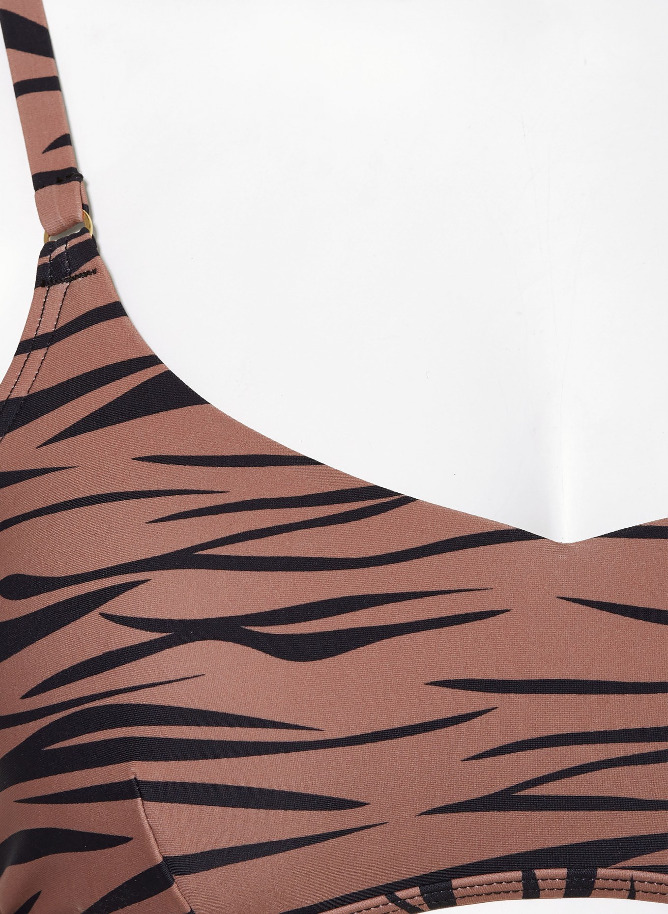 Hot Stuff Bralette Bikini Top In Schwarz Cognac