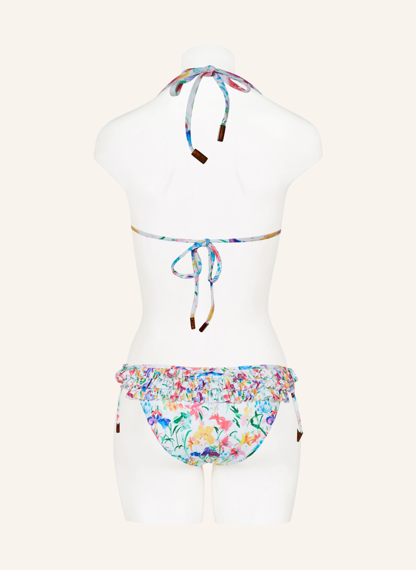 VILEBREQUIN Triangel Bikini Top HAPPY FLOWERS in weiss türkis lila