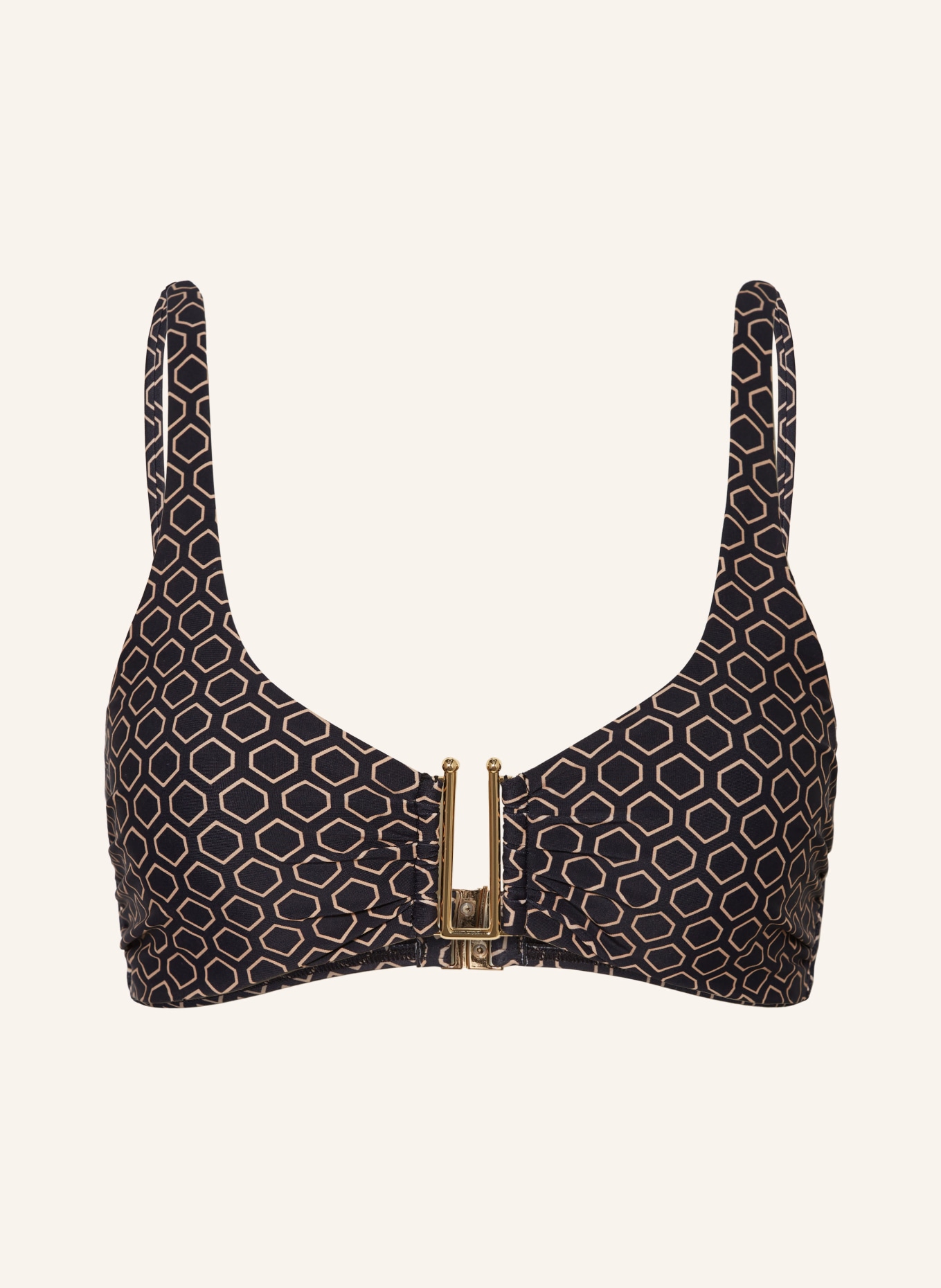 Hot Stuff Bralette Bikini Top In Schwarz Braun Creme