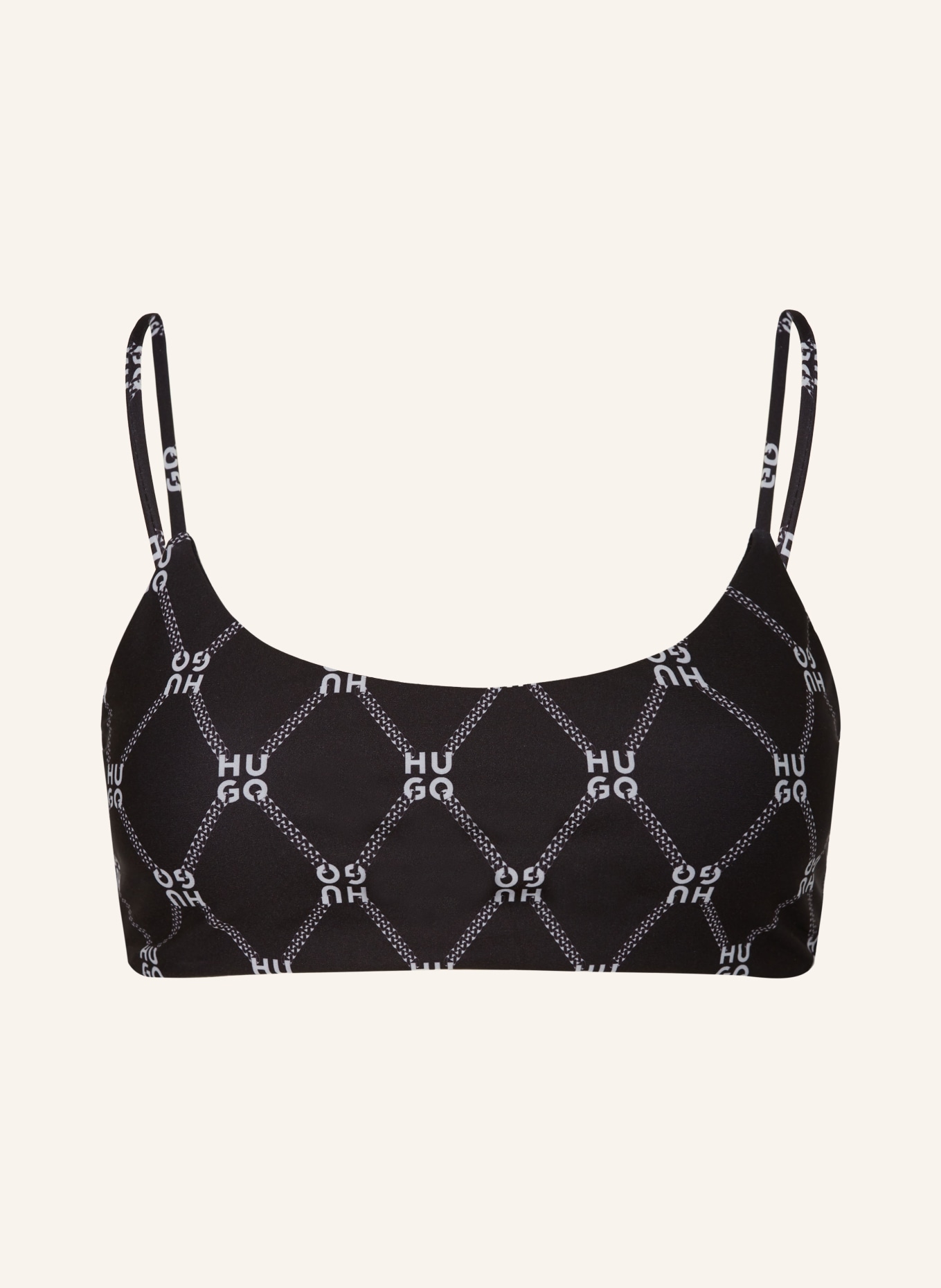 Hugo Bralette Bikini Top Helena In Schwarz Hellgrau