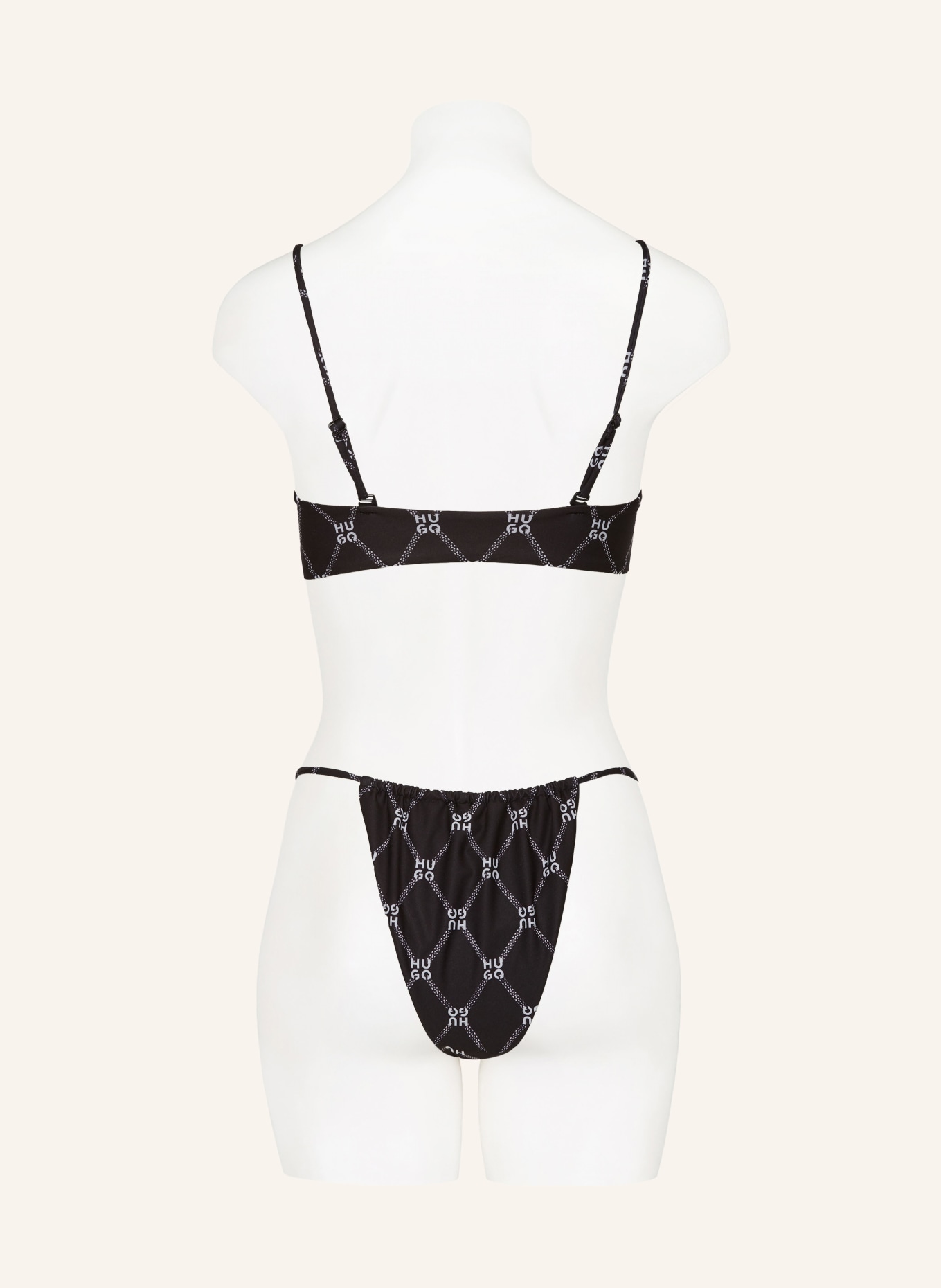 Hugo Bralette Bikini Top Helena In Schwarz Hellgrau