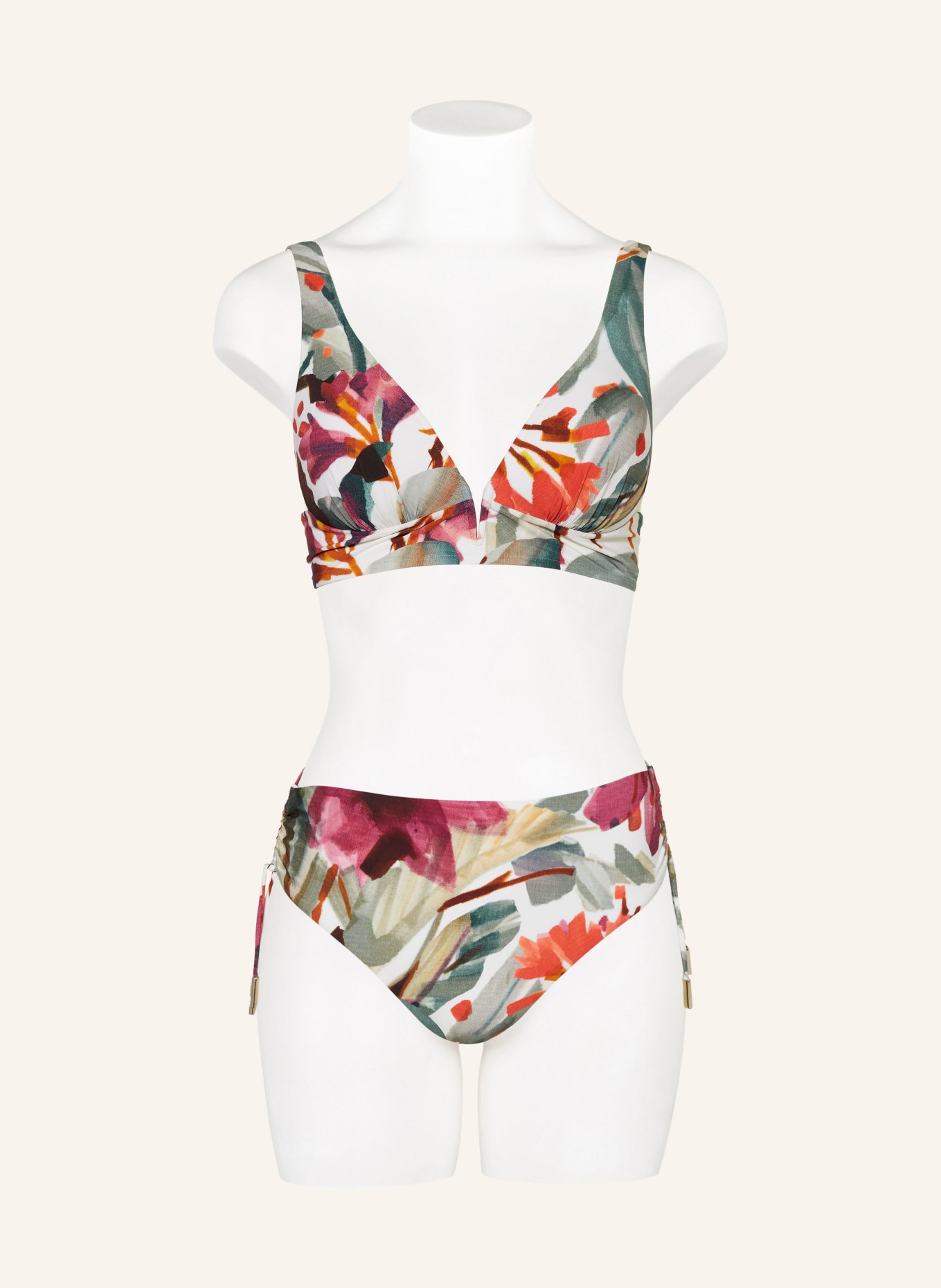 Maryan Mehlhorn Bralette Bikini Top Mystic In Gr N Creme Fuchsia