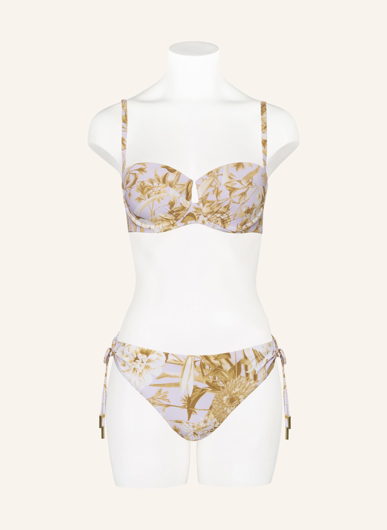 Maryan Mehlhorn Triangel Bikini Hose Reverie In Helllila Gelb Hellbraun