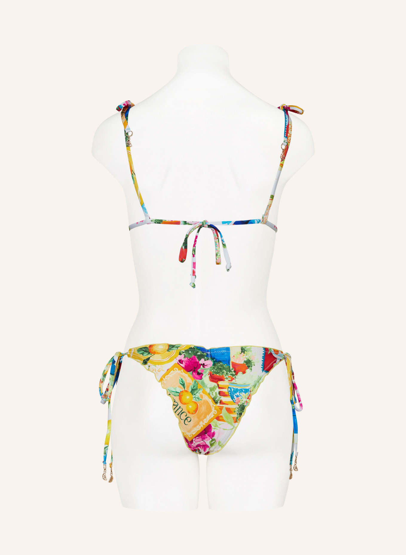 Seafolly Triangel Bikini Top Ciao Bella In Weiss Pink Blau