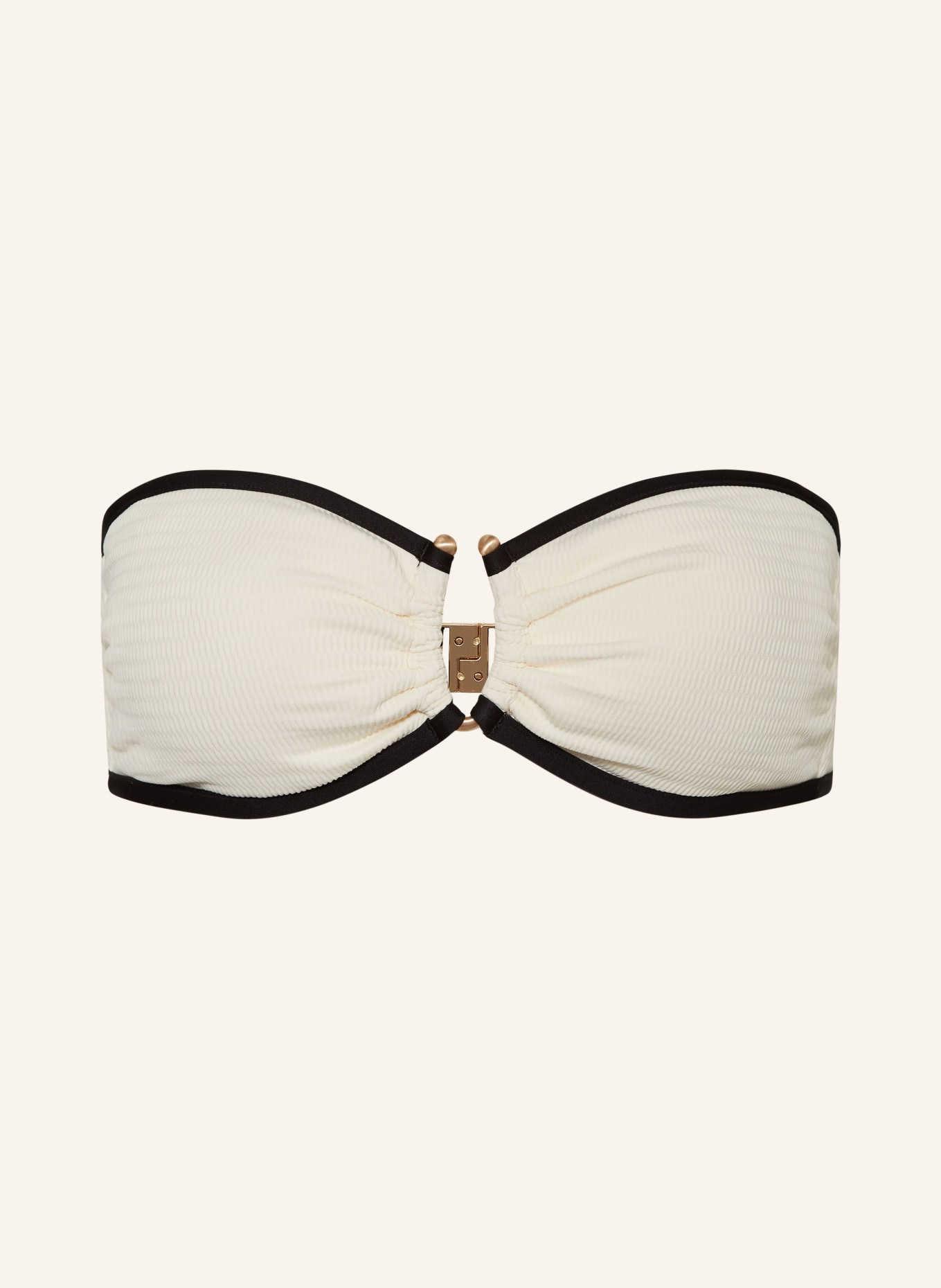 SEAFOLLY Bandeau Bikini Top BEACH BOUND In Creme Schwarz
