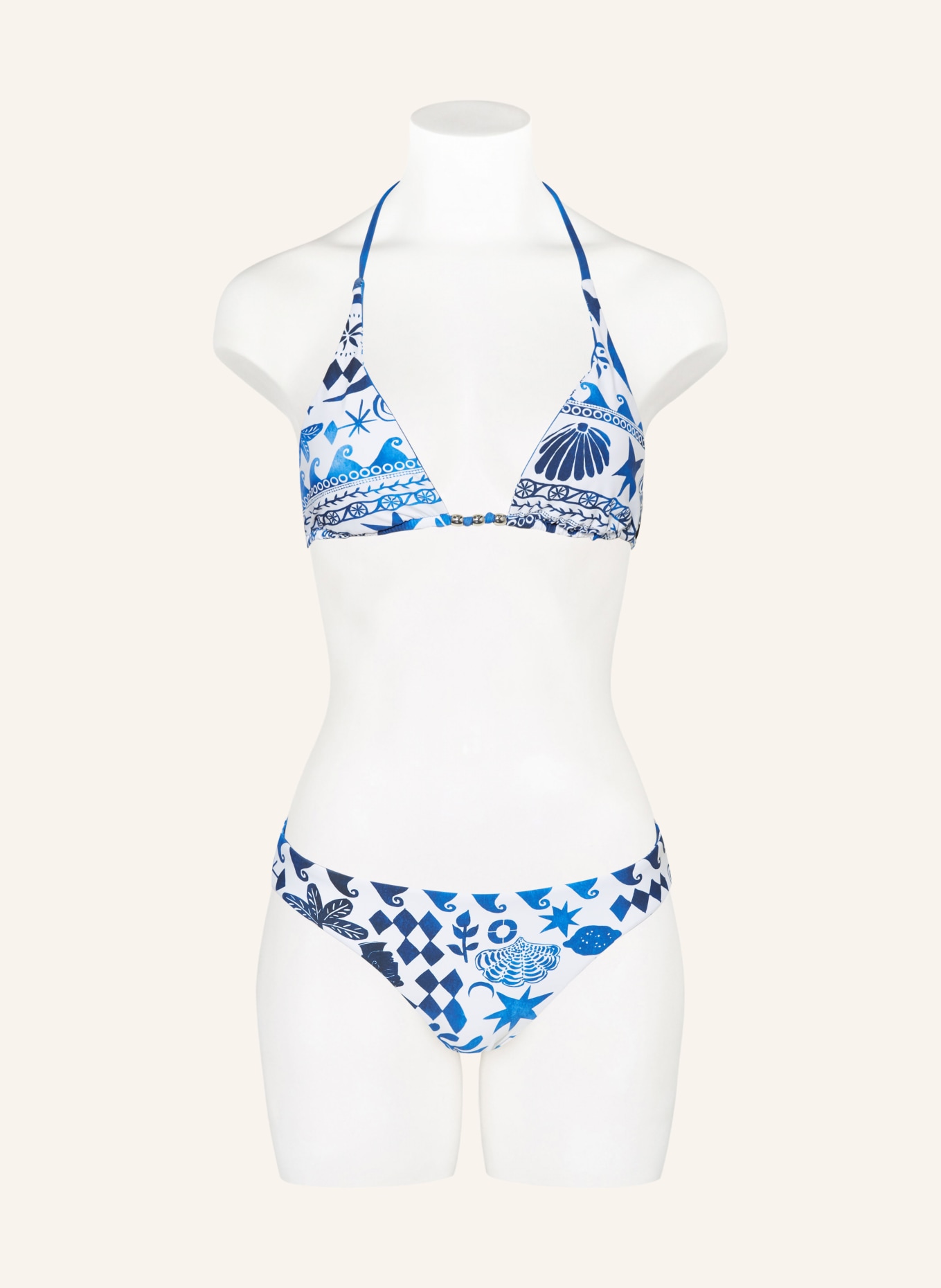Seafolly Brazilian Bikini Hose Corfu Zum Wenden In Blau Weiss