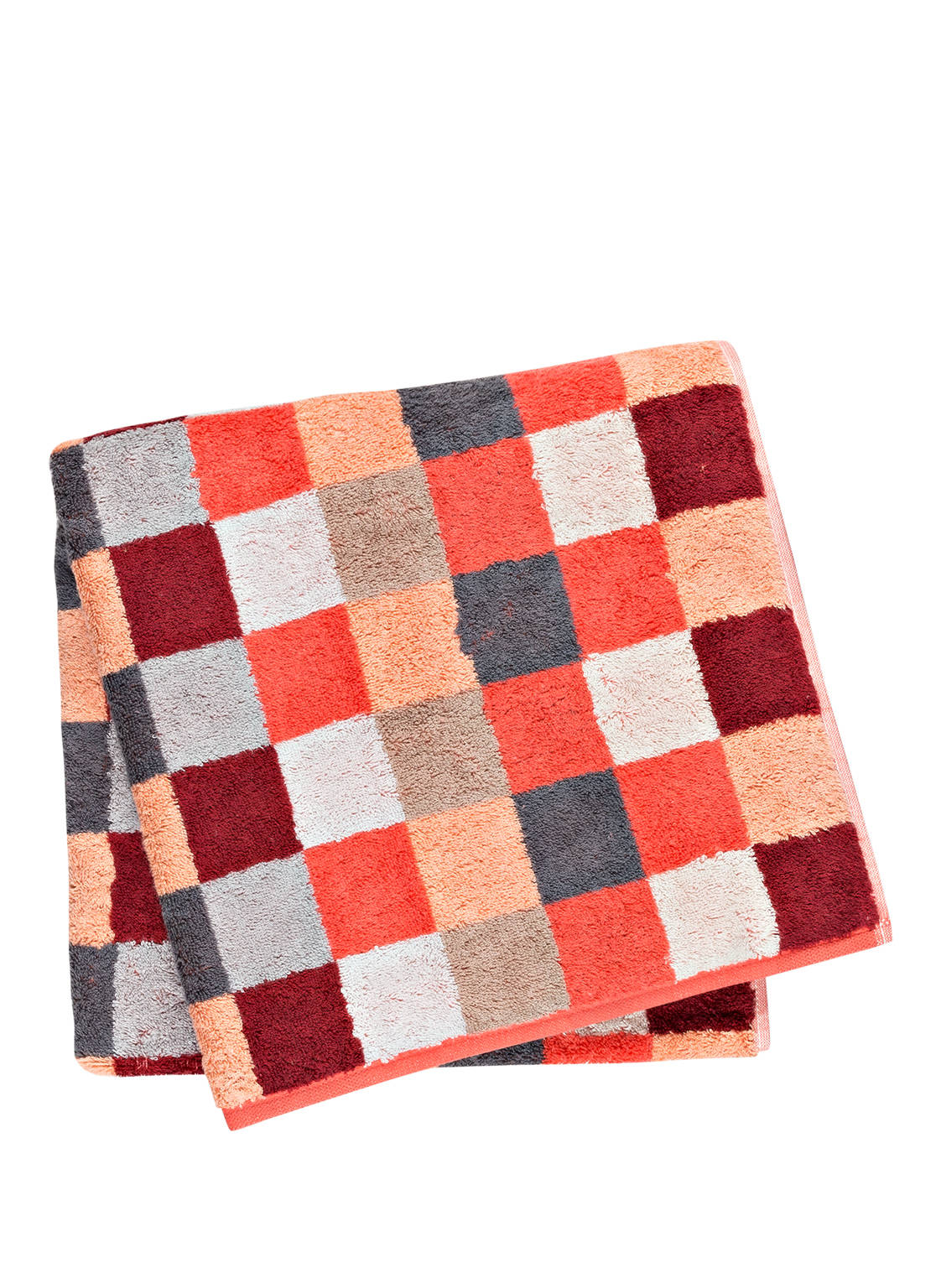 Cawö Duschtuch Unique Karo rot