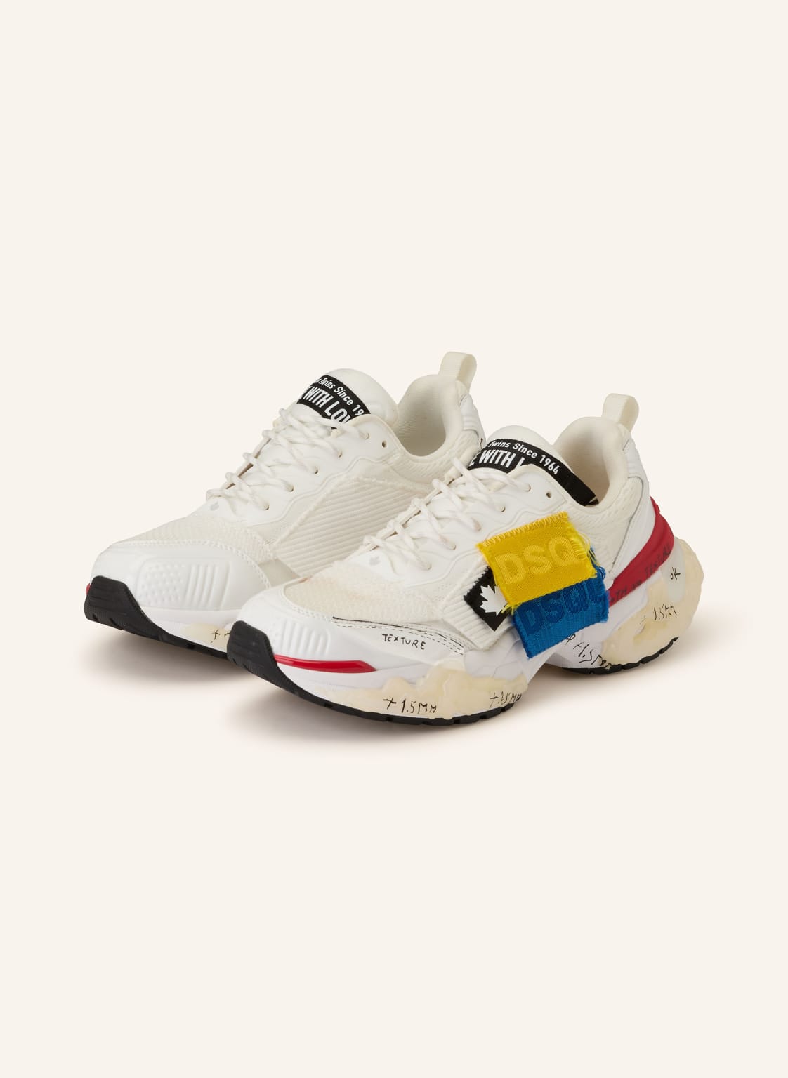 Produktový obrázek Dsquared2 dsquared2 Tenisky bílá / červená / černá