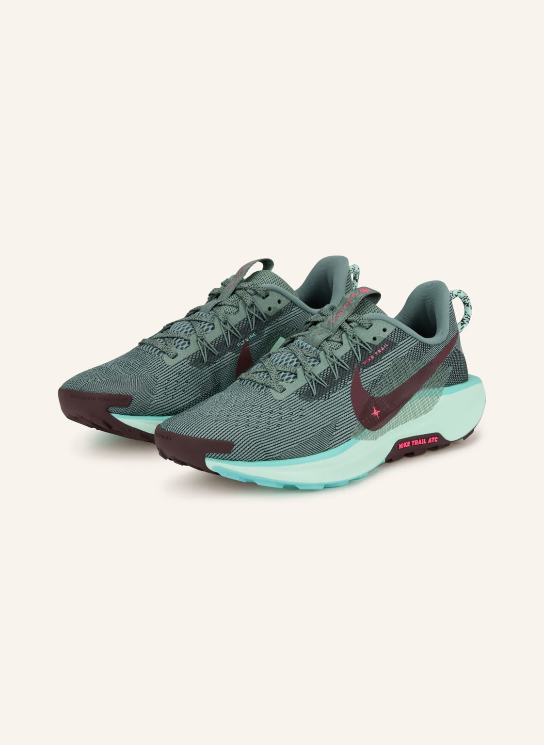 Produktový obrázek Nike Nike Trailové Boty Reactx Pegasus Trail 5 khaki / tmavě červená