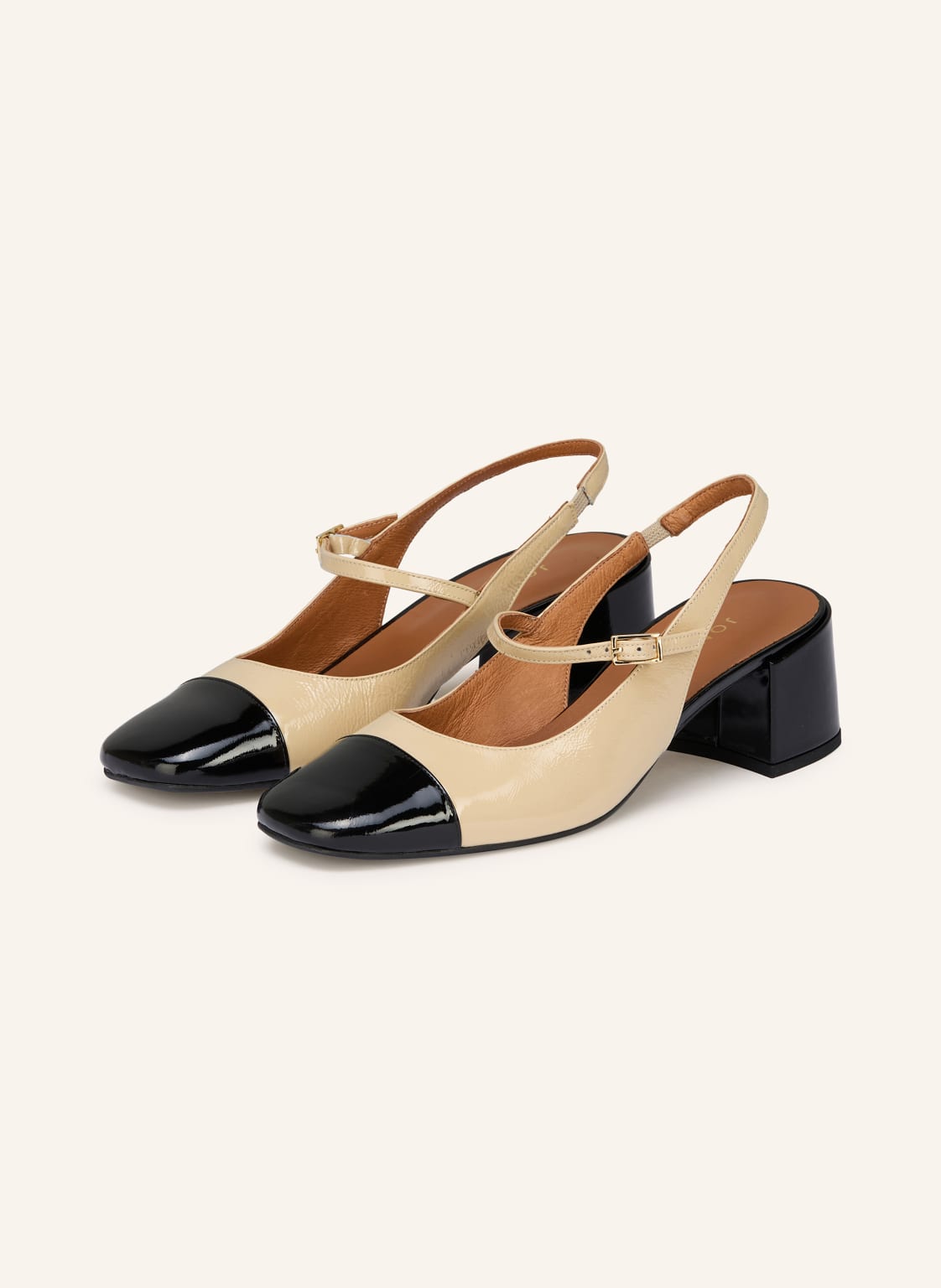 Produktový obrázek JONAK Jonak Slingpumps S Otevřenou Patou Doumy režná / černá