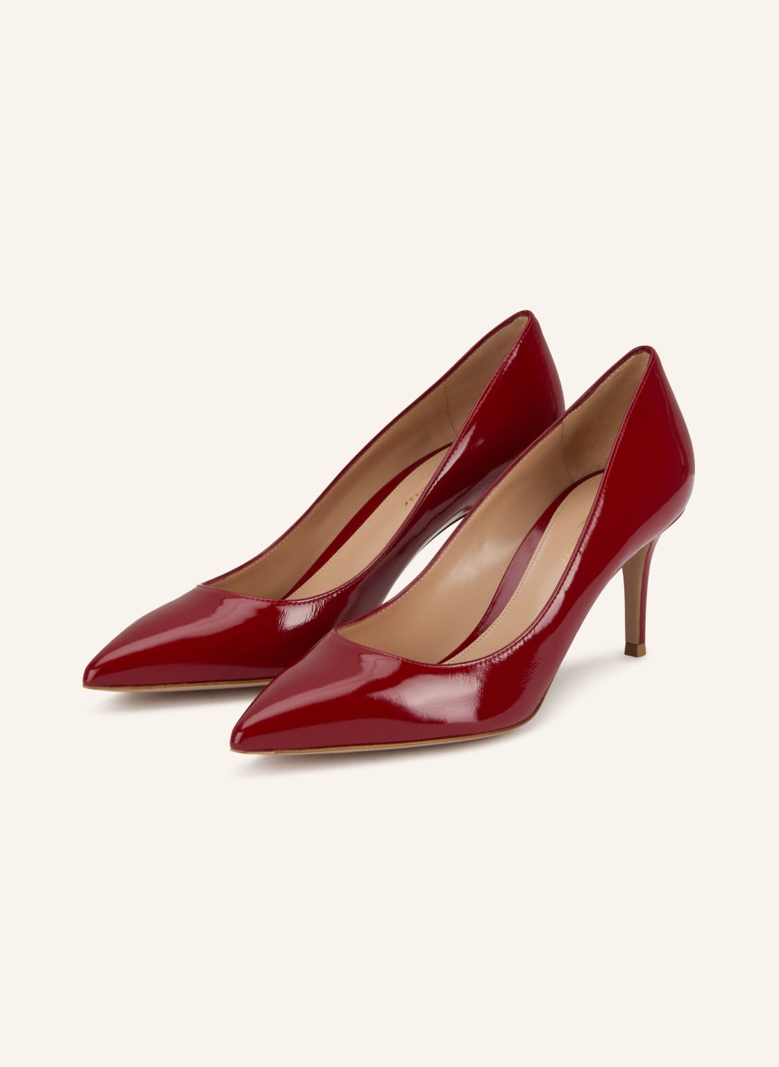 Produktový obrázek Gianvito Rossi Gianvito Rossi Lakované Lodičky Gianvito 70 červená