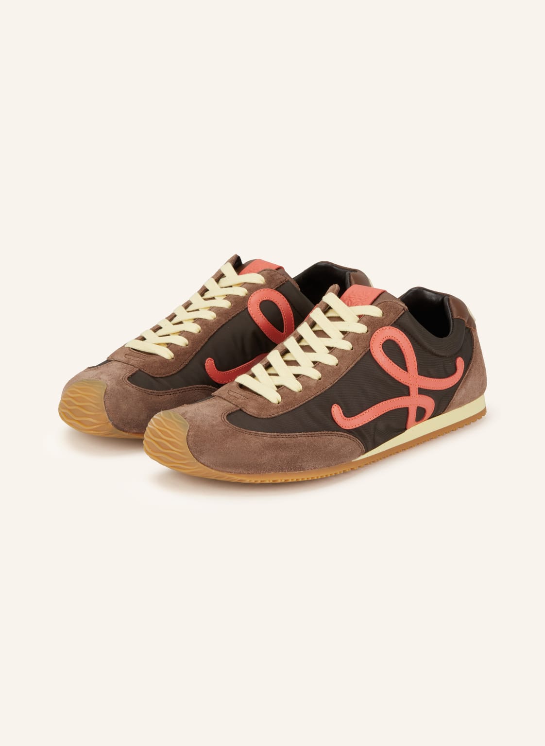 Produktový obrázek Loewe Loewe Tenisky Ballett Runner 2.0 tmavě hnědá / hnědá / červená