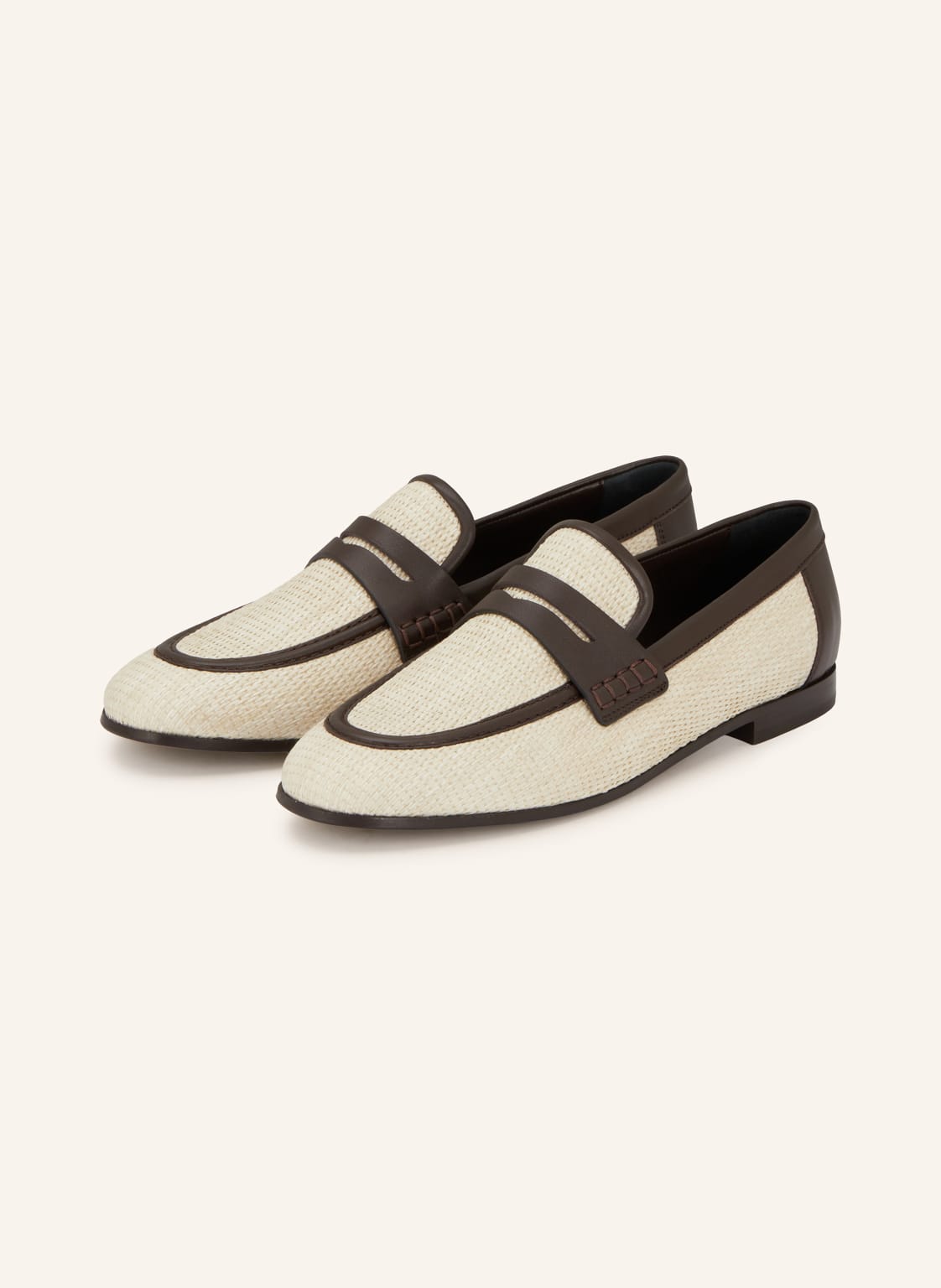 Produktový obrázek BRUNELLO CUCINELLI Brunello Cucinelli Penny Loafers světle hnědá / tmavě hnědá