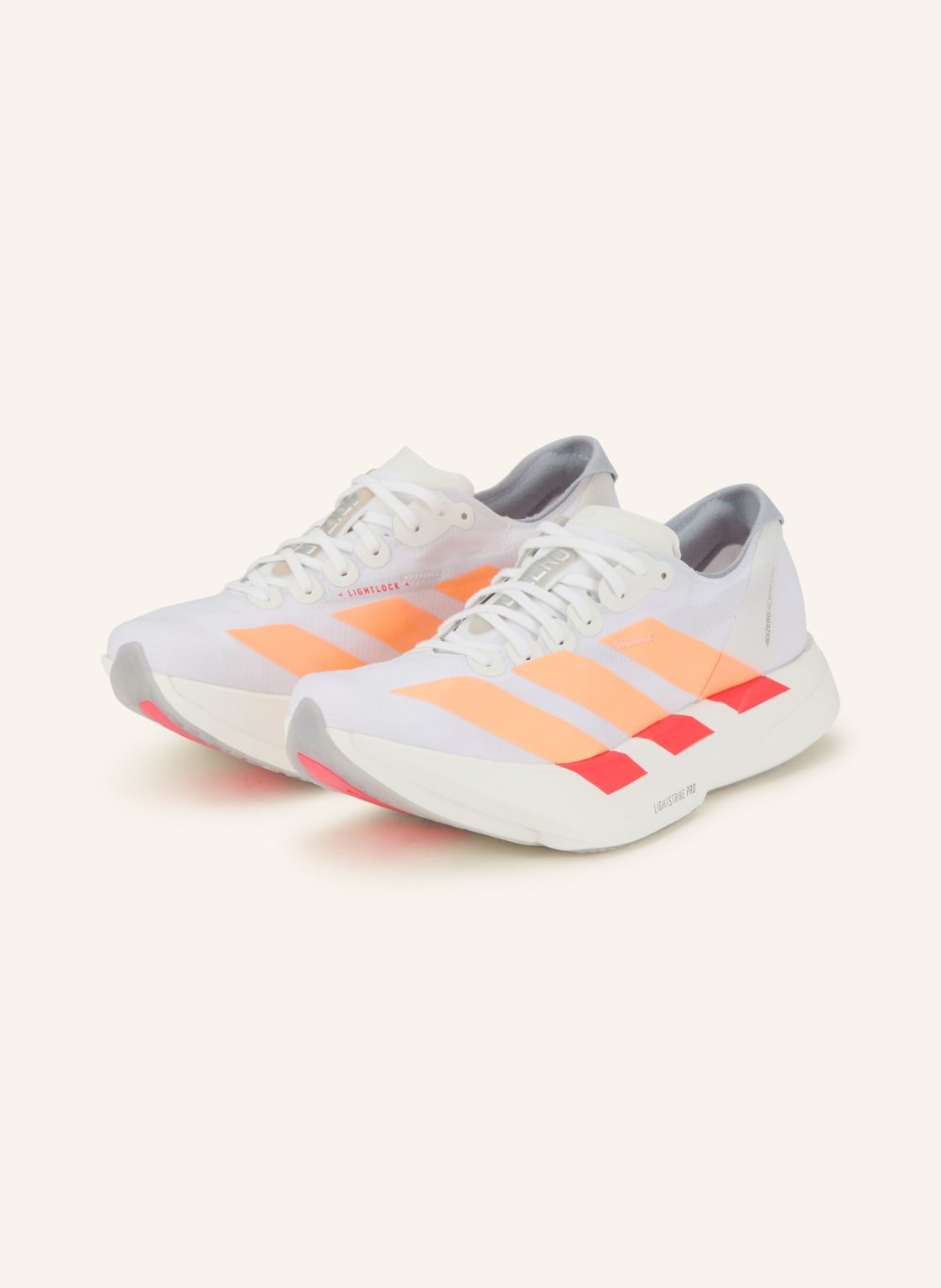 Produktový obrázek Adidas Adidas Běžecké Boty Adizero Adios Pro 4 bílá / světle šedá / neonově oranžová
