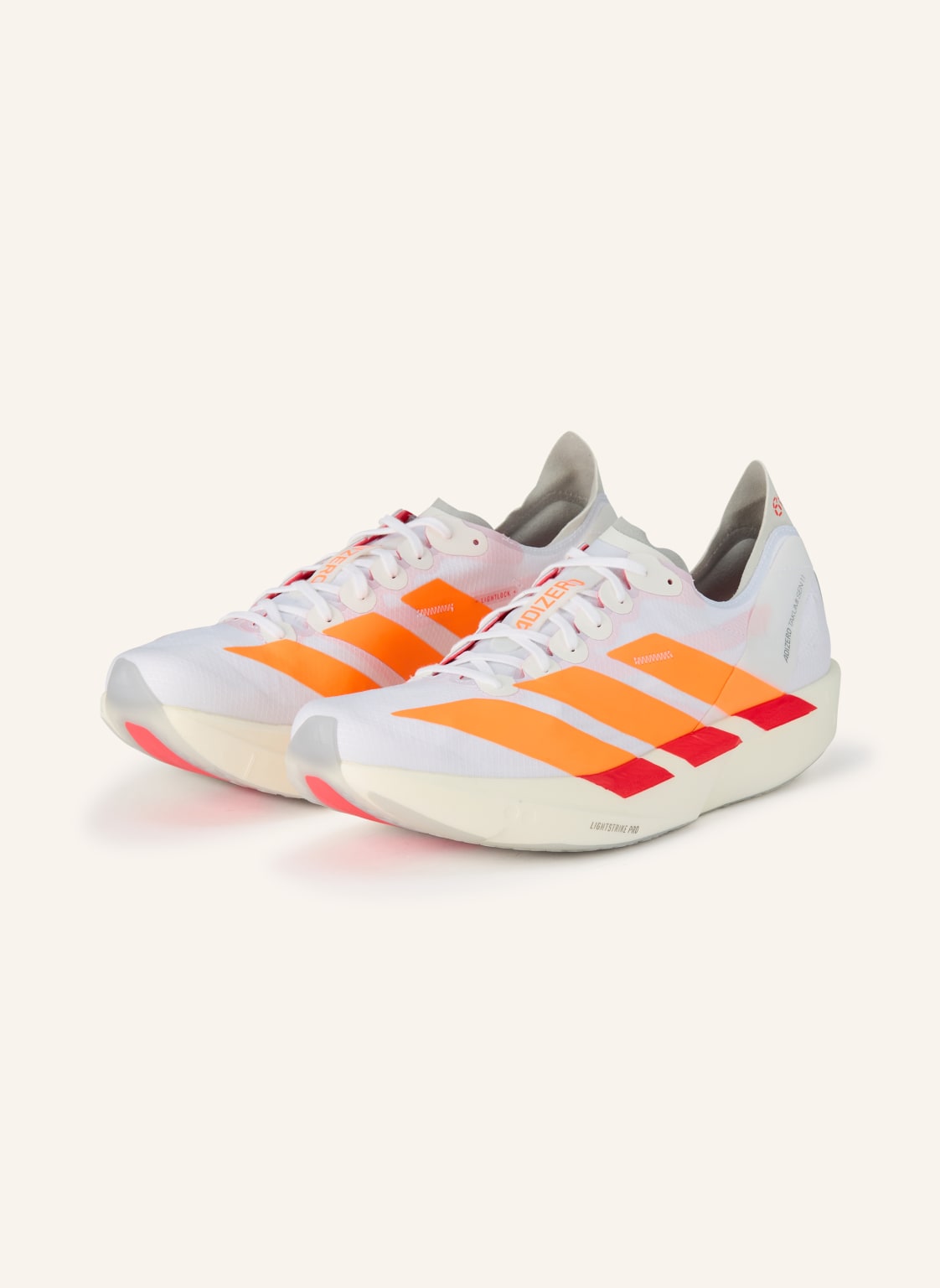 Produktový obrázek Adidas Adidas Běžecké Boty Adizero Takumi Sen 11 bílá / neonově červená / neonově oranžová