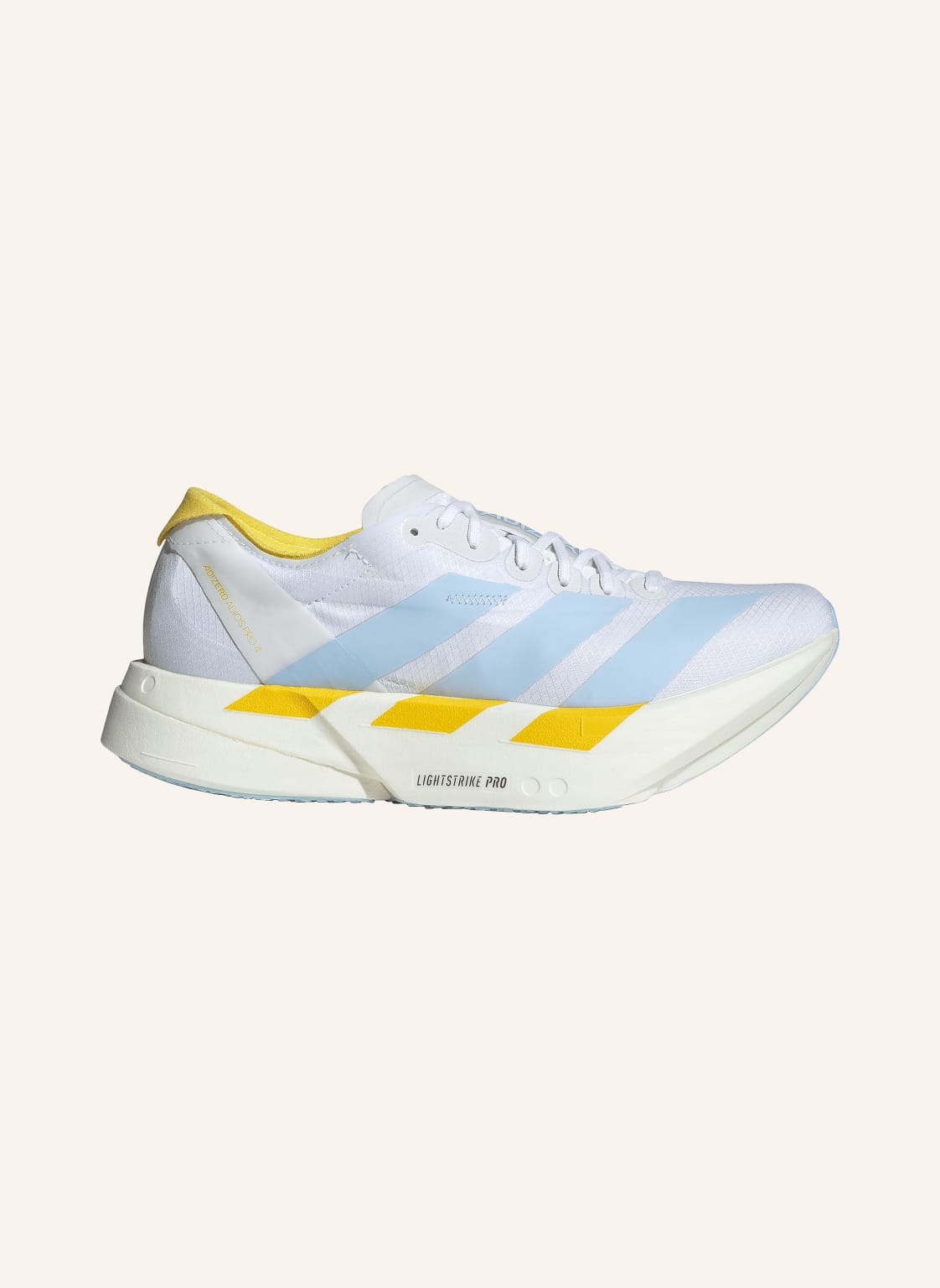Produktový obrázek Adidas Adidas Běžecké Boty Adizero Adios Pro 4 bílá / žlutá / tmavě modrá