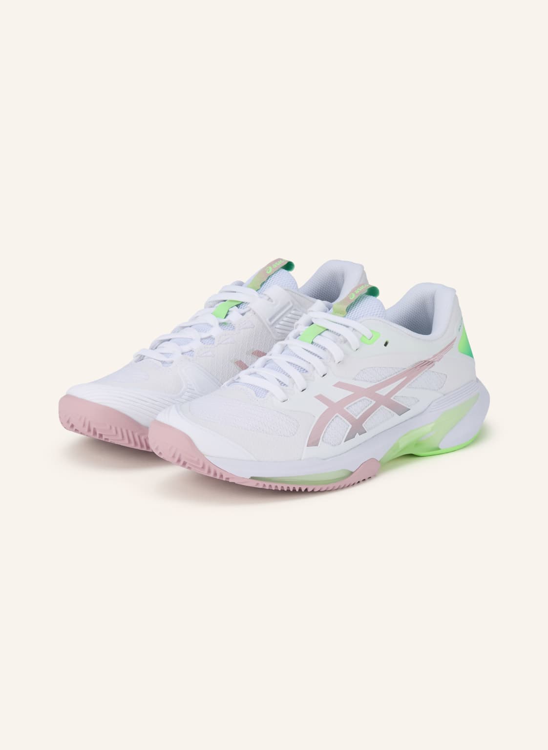 Produktový obrázek ASICS Asics Tenisové Boty Solution Speed Ff 4 Clay bílá / starorůžová / neonově zelená