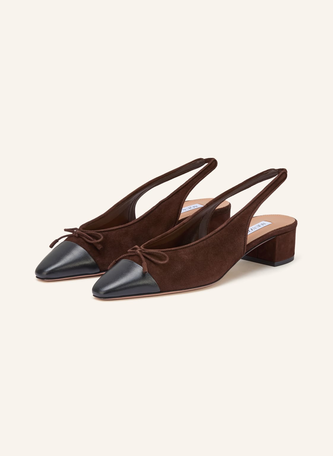Produktový obrázek AQUAZZURA Aquazzura Lodičky Gioia tmavě hnědá / černá