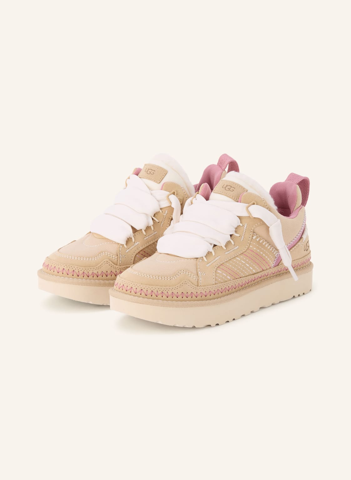 Produktový obrázek Ugg Ugg Tenisky Lowmel Meadow béžová / růžová / bílá