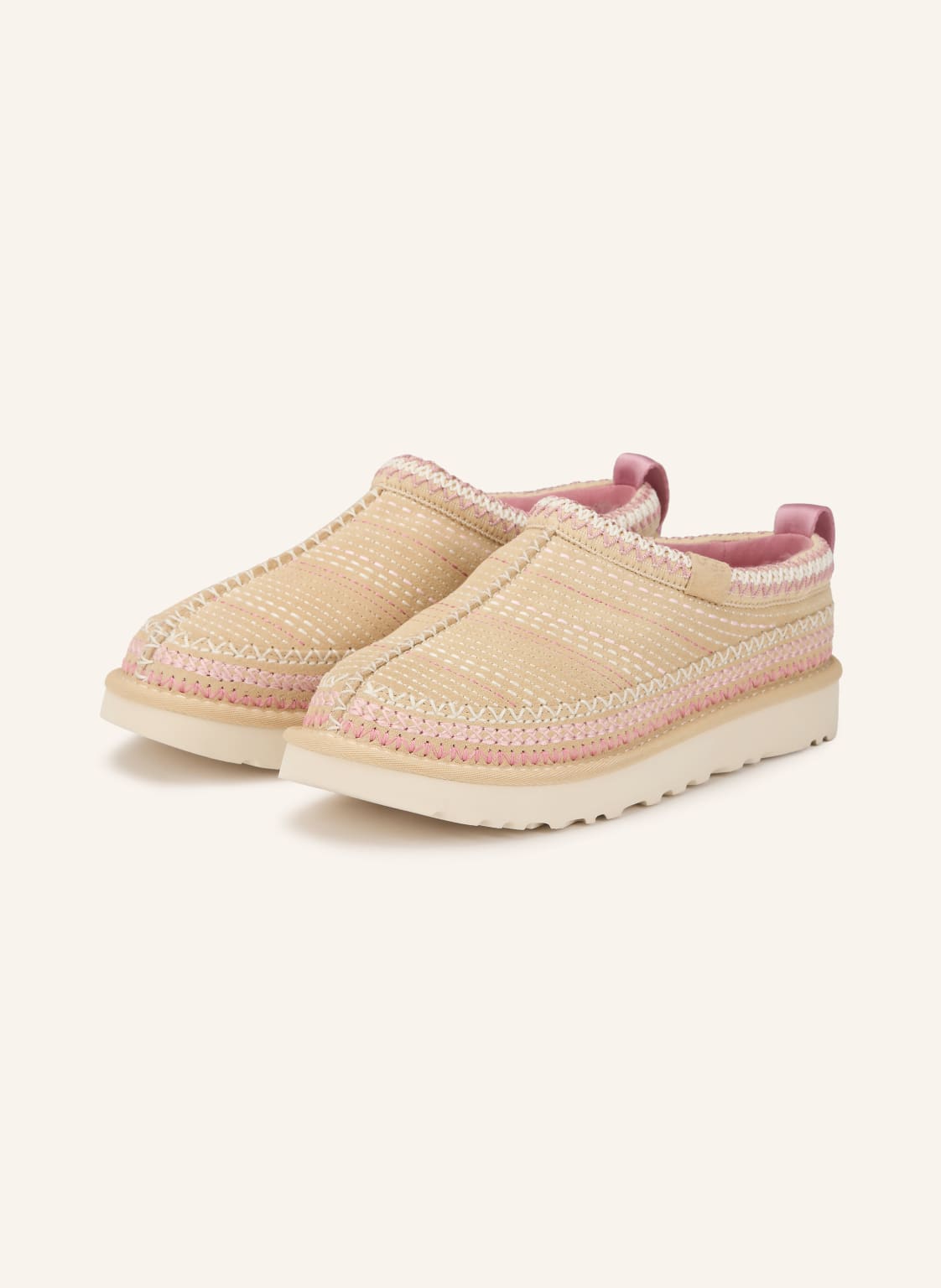 Produktový obrázek Ugg Ugg Pantofle Tasman Meadow starorůžová / velbloudí / krémová