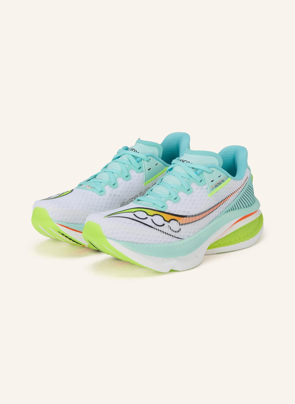 Produktový obrázek Saucony Saucony Běžecké Boty Endorphin Azura bílá / neonově zelená / tyrkysová