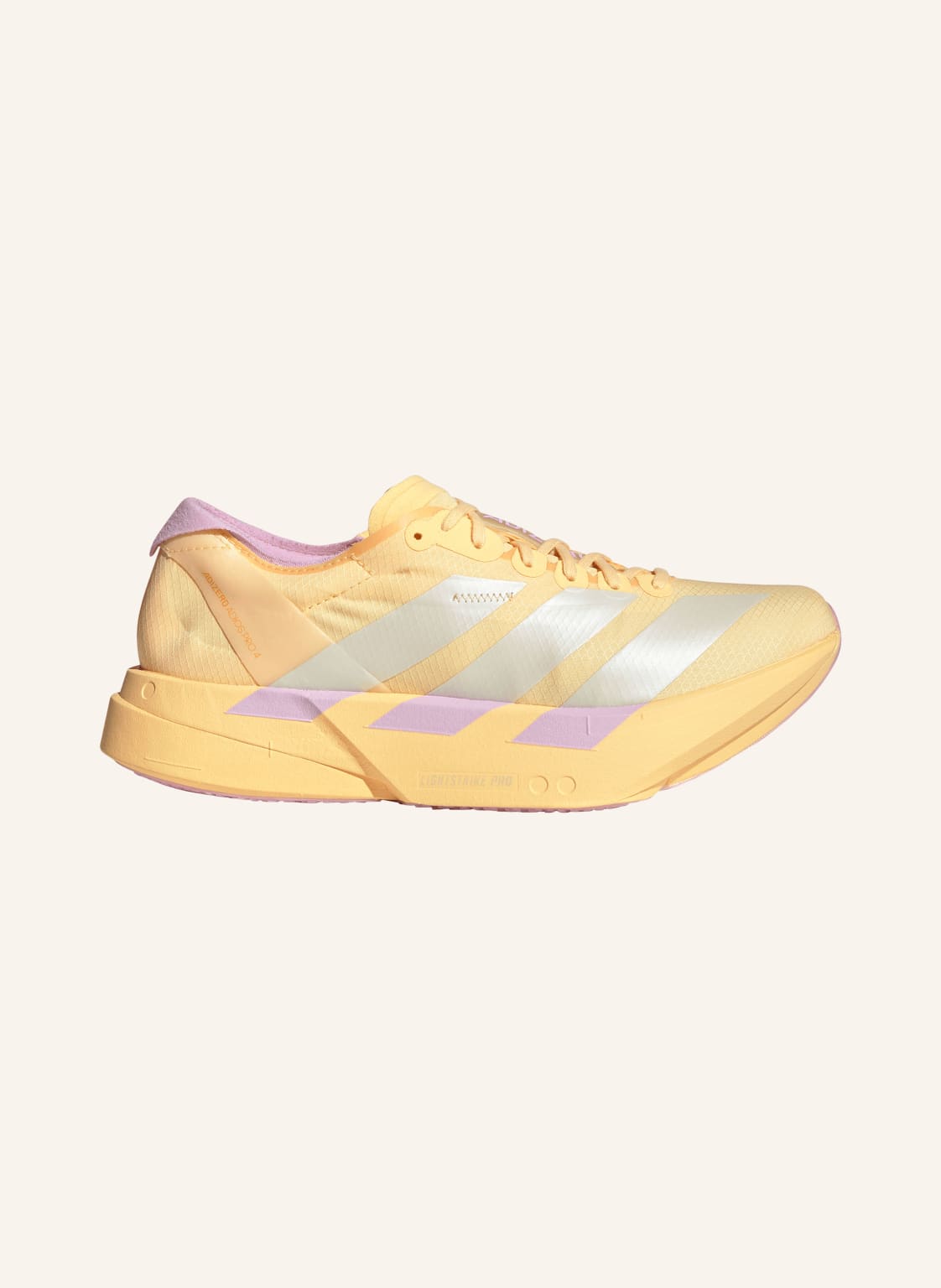 Produktový obrázek Adidas Adidas Běžecké Boty Adizero Adios Pro 4 tmavě žlutá / krémová / světle fialová