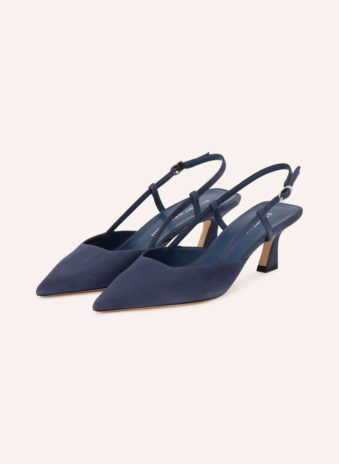 Produktový obrázek Stuart Weitzman Stuart Weitzman Slingpumps S Otevřenou Patou Vinnie tmavě modrá / stříbrná