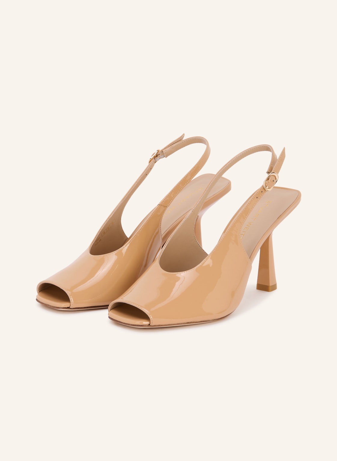 Produktový obrázek Stuart Weitzman Stuart Weitzman Lodičky S Páskem Přes Patu Val Slingback béžová / zlatá
