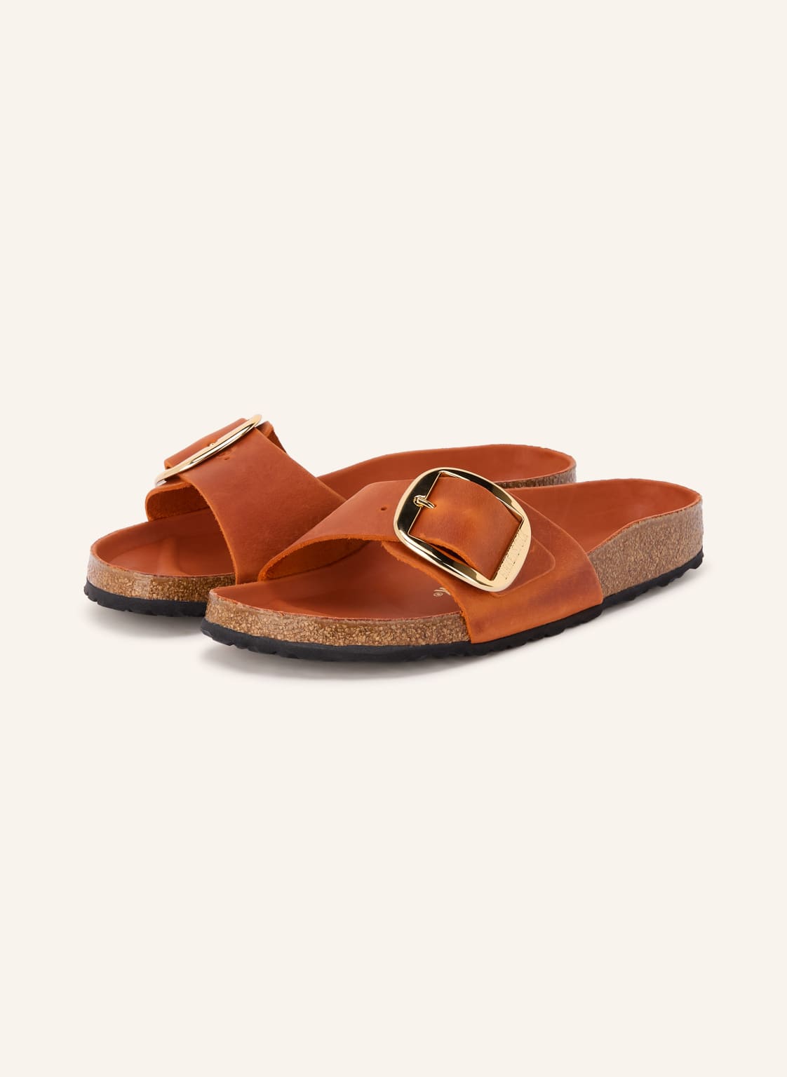 Produktový obrázek Birkenstock Birkenstock Pantofle Madrid Big Buckle tmavě oranžová / zlatá