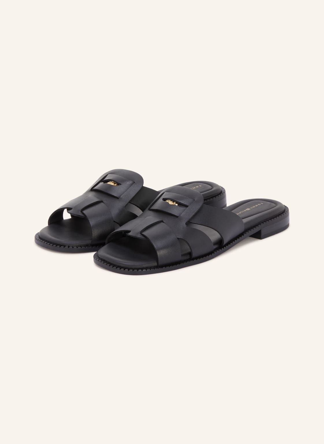 Produktový obrázek Tommy Hilfiger Tommy Hilfiger Sandály černá / zlatá