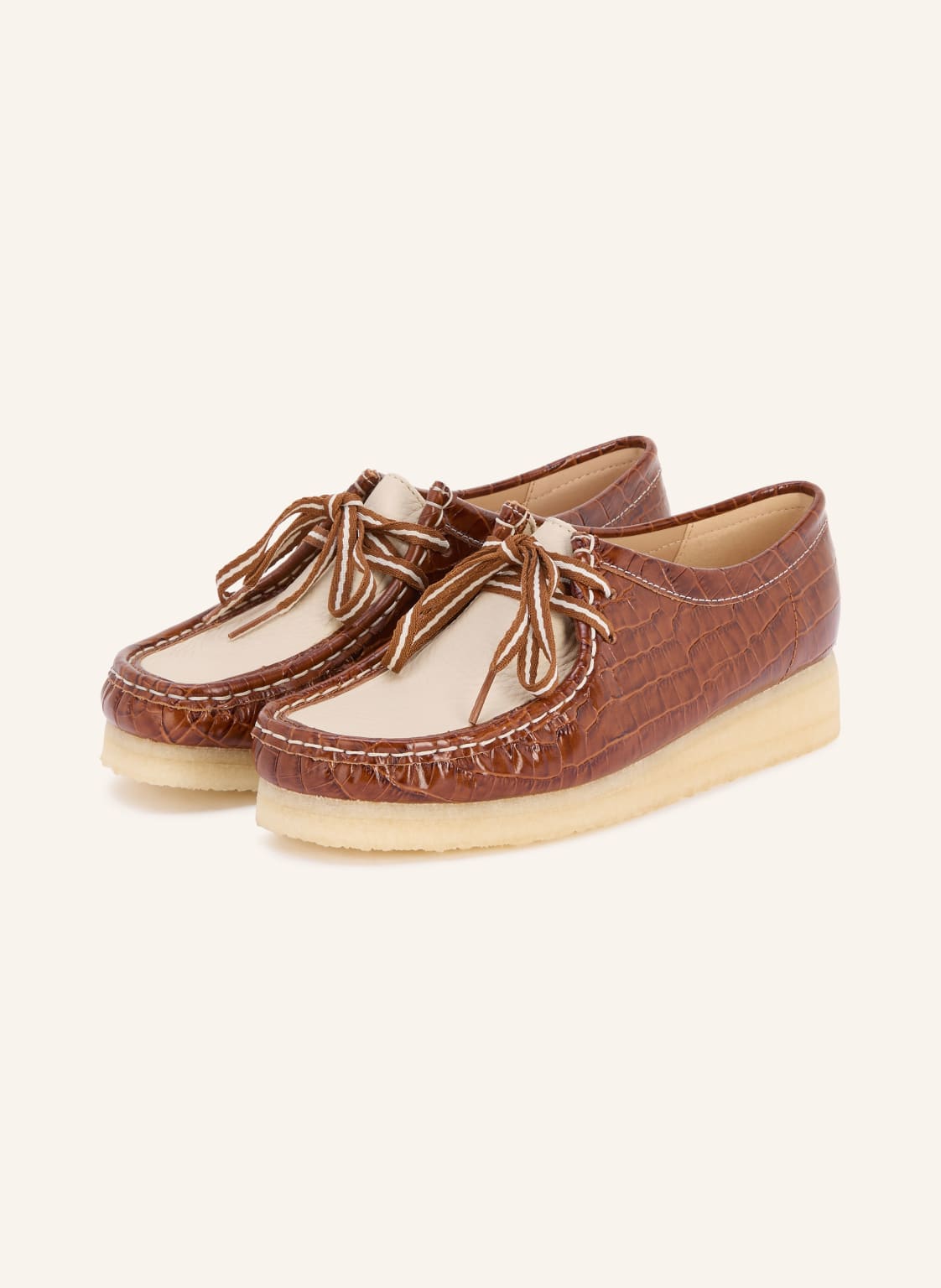 Produktový obrázek Clarks Originals Clarks Originals Boty Na Tkaničky Wallabee hnědá / krémová