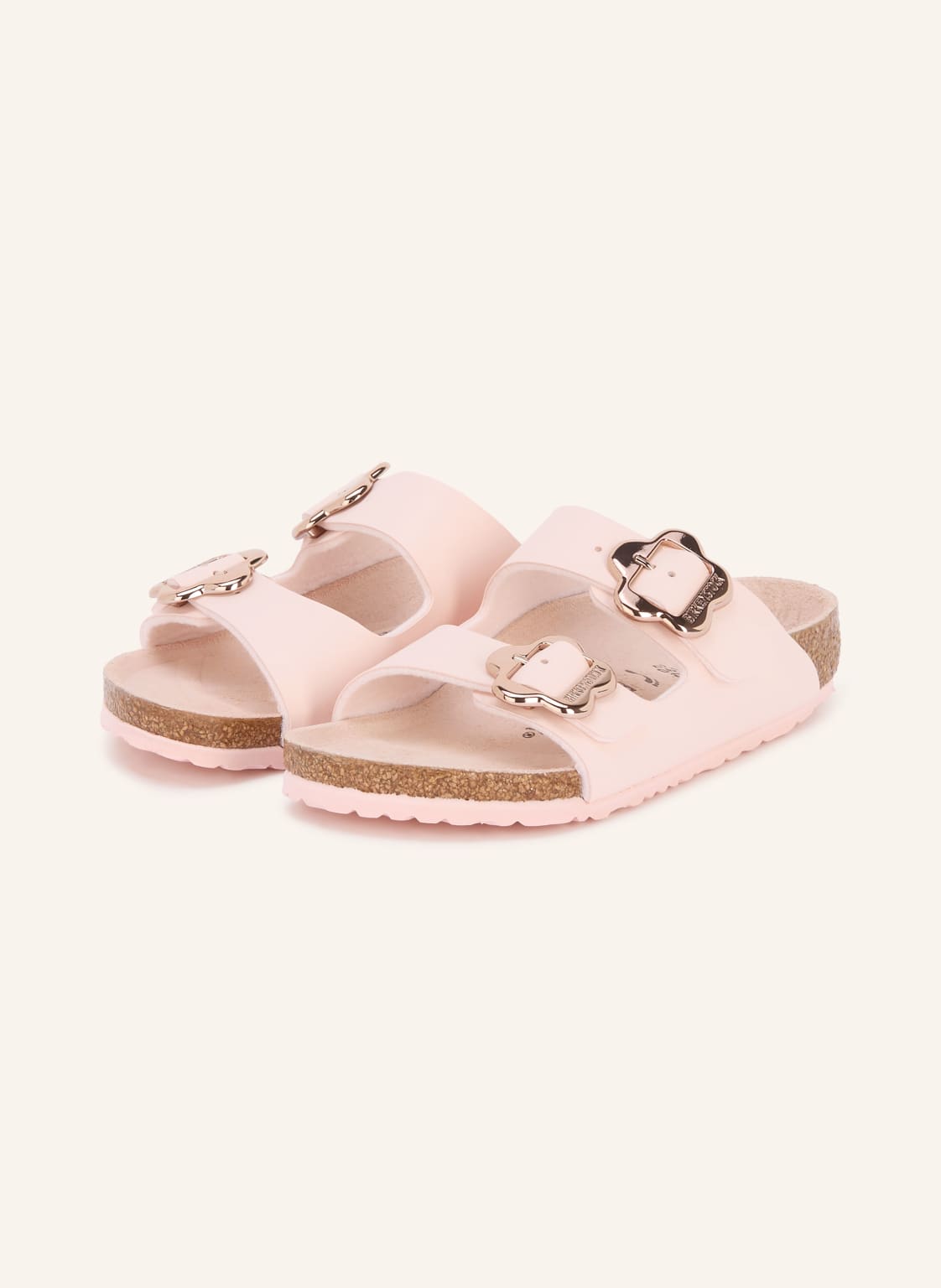 Produktový obrázek Birkenstock Birkenstock Pantofle Arizona Flower Buckle světle růžová / barva růžového zlata
