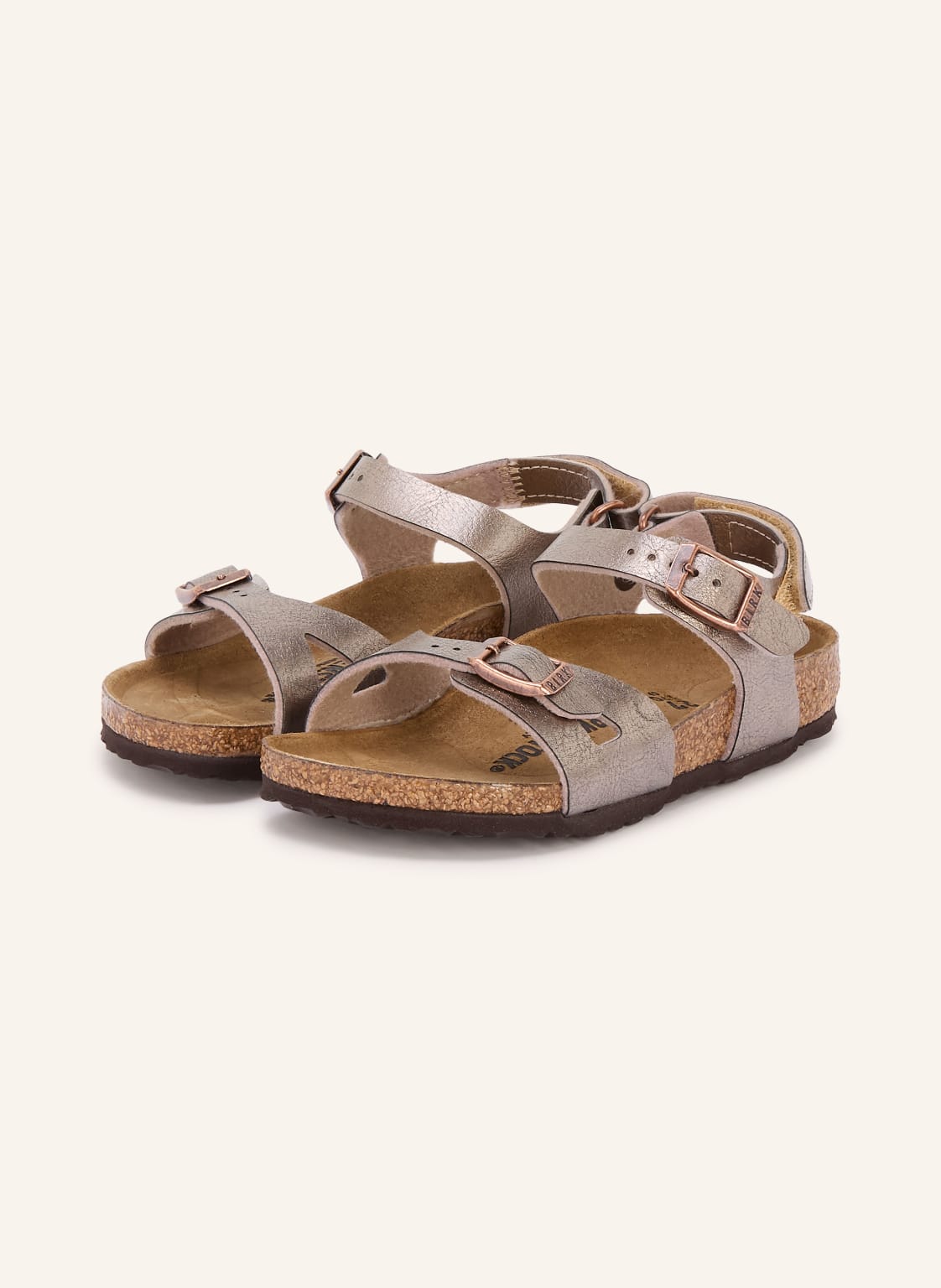 Produktový obrázek Birkenstock Birkenstock Sandály Rio As černošedá / barva růžového zlata