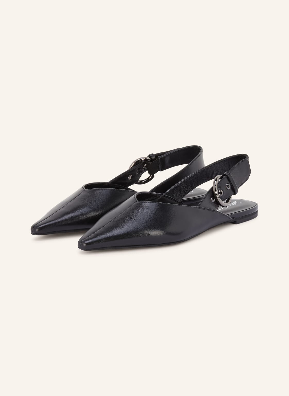 Produktový obrázek Jeffrey Campbell Jeffrey Campbell Baleríny Slingballerinas Scone černá / stříbrná