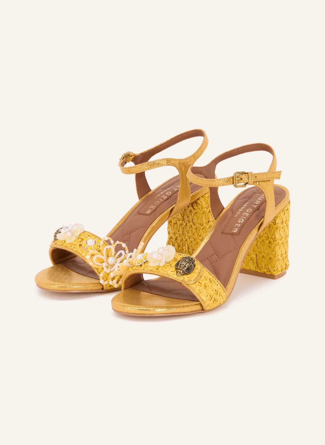 Produktový obrázek Kurt Geiger Kurt Geiger Sandály Kensington Langley S Ozdobnými Korálky tmavě žlutá / zlatá