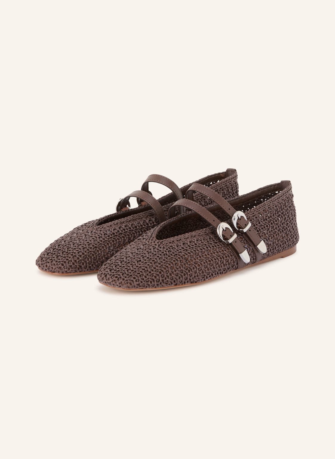 Produktový obrázek Steve Madden Steve Madden Baleríny Mary Jane Laney tmavě hnědá / stříbrná
