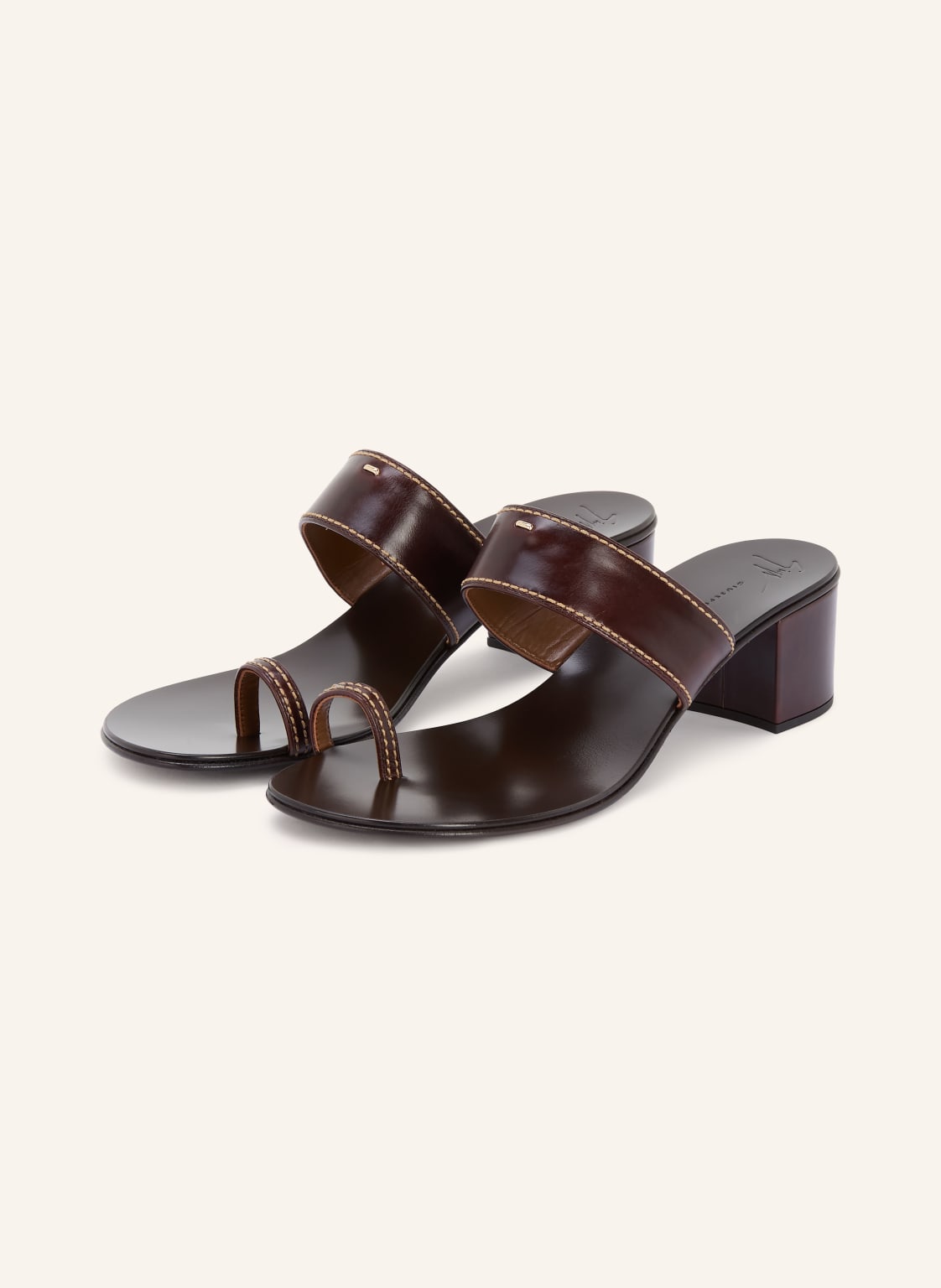 Produktový obrázek GIUSEPPE ZANOTTI DESIGN Giuseppe Zanotti Design Pantofle Rock tmavě hnědá