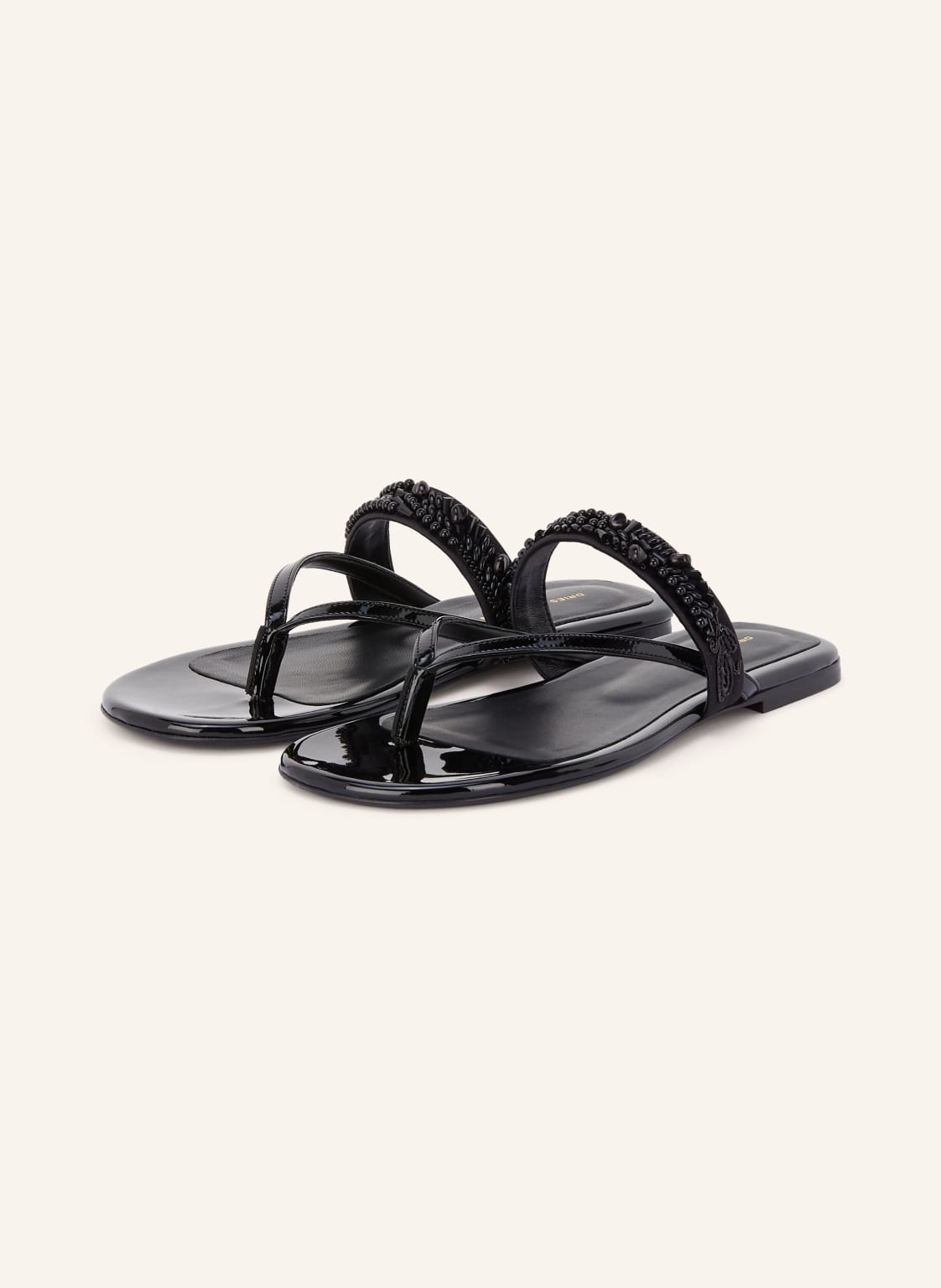 Produktový obrázek DRIES VAN NOTEN Dries Van Noten Prstové Sandály S Ozdobnými Kamínky černá