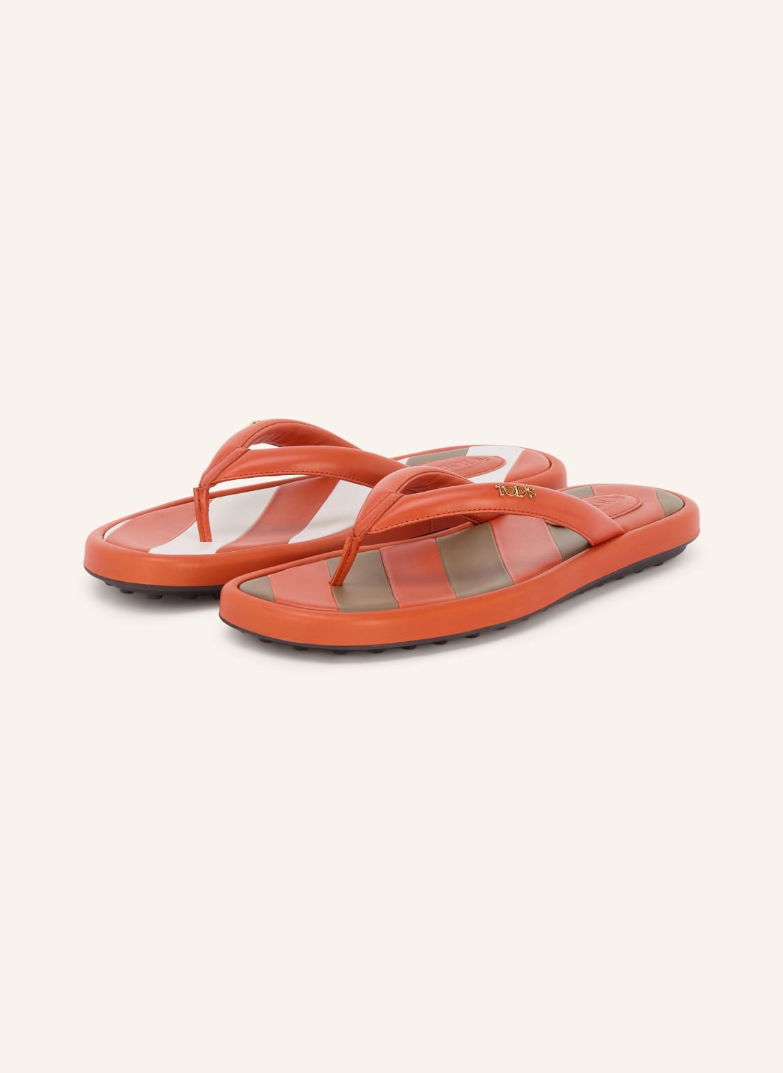 Produktový obrázek TOD'S Tod's Rozdělovač Prstů Gomma tmavě oranžová / černošedá