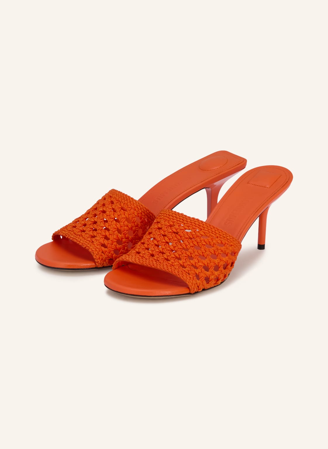 Produktový obrázek JACQUEMUS Jacquemus Pantofle Les Mules Cubisto oranžová
