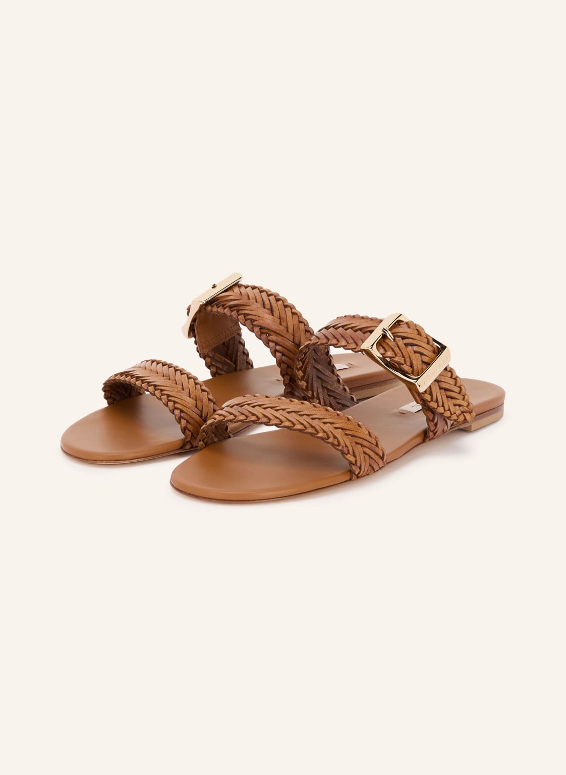 Produktový obrázek CASADEI Casadei Pantofle Kenya hnědá / zlatá