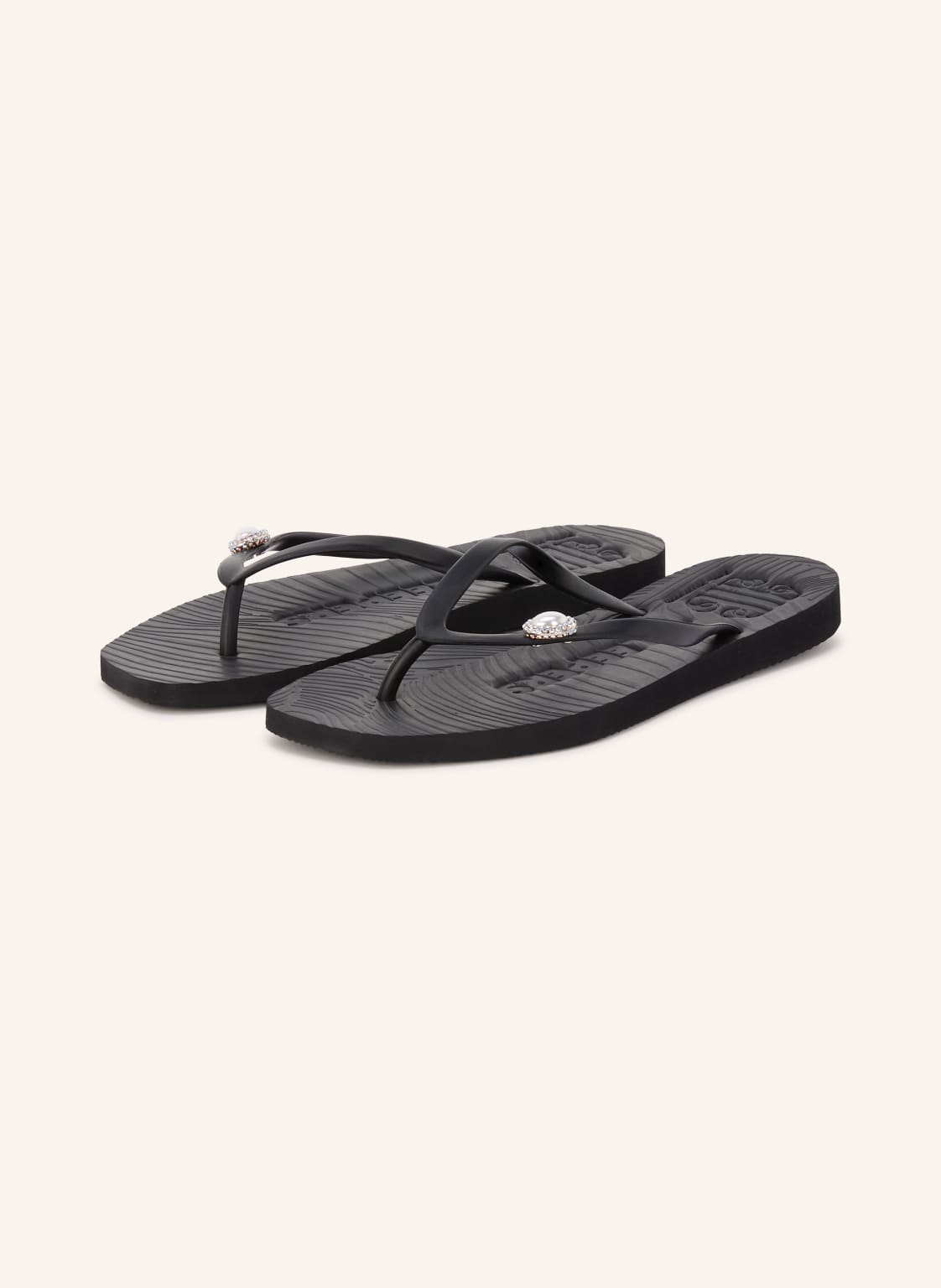 Produktový obrázek SLEEPERS Sleepers Prstové Sandály Pearl Marseille S Ozdobnými Kamínky černá