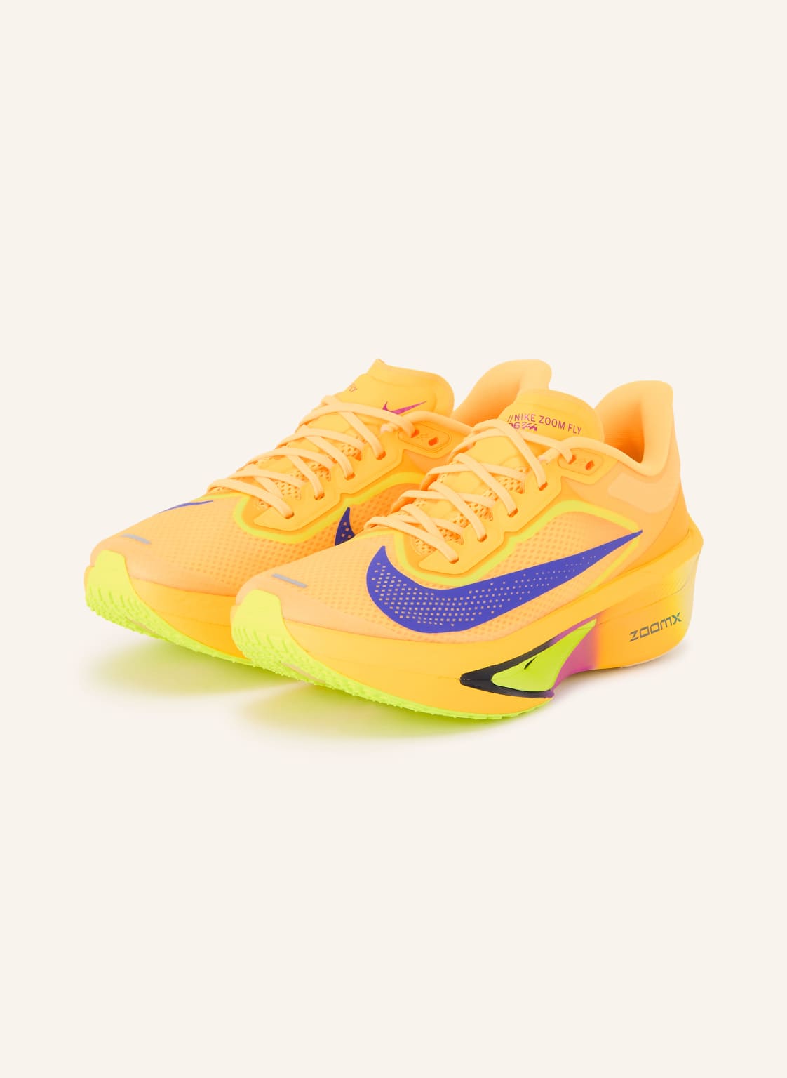 Produktový obrázek Nike Nike Běžecké Boty Zoom Fly 6 tmavě žlutá / neonově žlutá / tmavě modrá