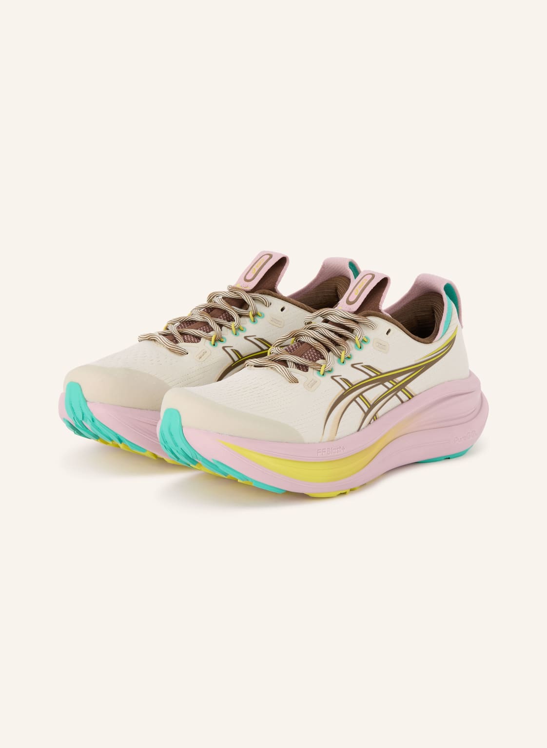 Produktový obrázek ASICS Asics Běžecké Boty Gel-Nimbus 28 Tr béžová / tmavě hnědá / světle fialová