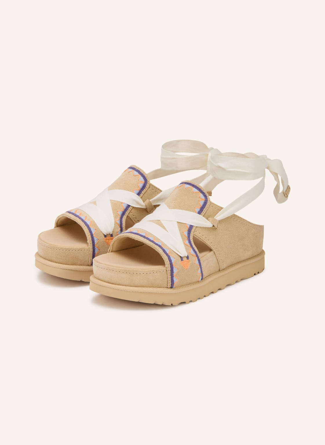 Produktový obrázek Ugg Ugg Sandály Na Platformě Goldenstar béžová / tmavě oranžová / modrá