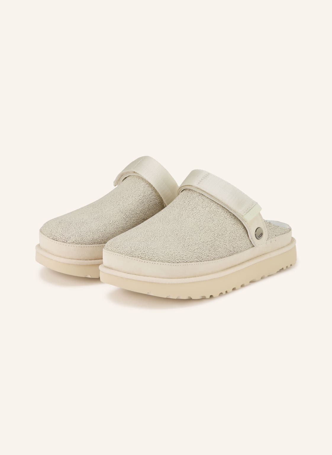 Produktový obrázek Ugg Ugg Platformové Pantofle Goldenstar Crackle bílá / stříbrná