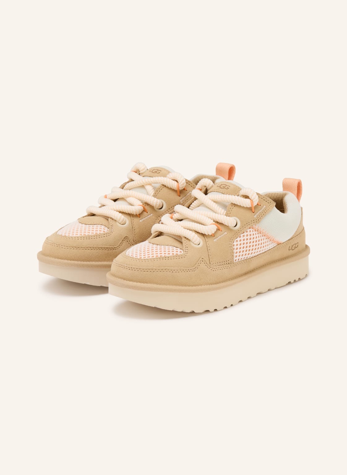 Produktový obrázek Ugg Ugg Tenisky Lowmel velbloudí / krémová / tmavě oranžová