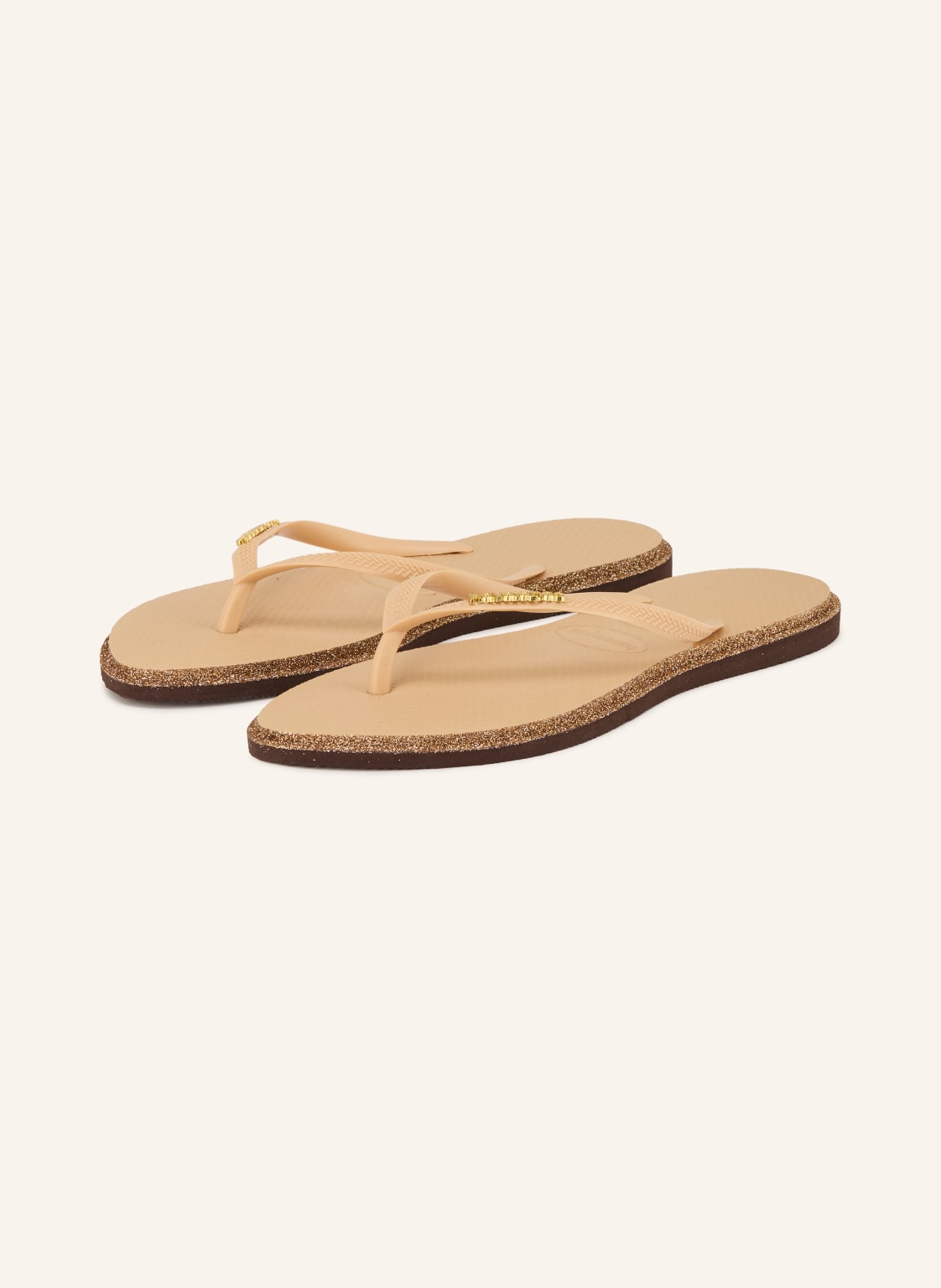 Produktový obrázek Havaianas Havaianas Prstové Sandály Slim Point Glitter hnědá / zlatá / béžová